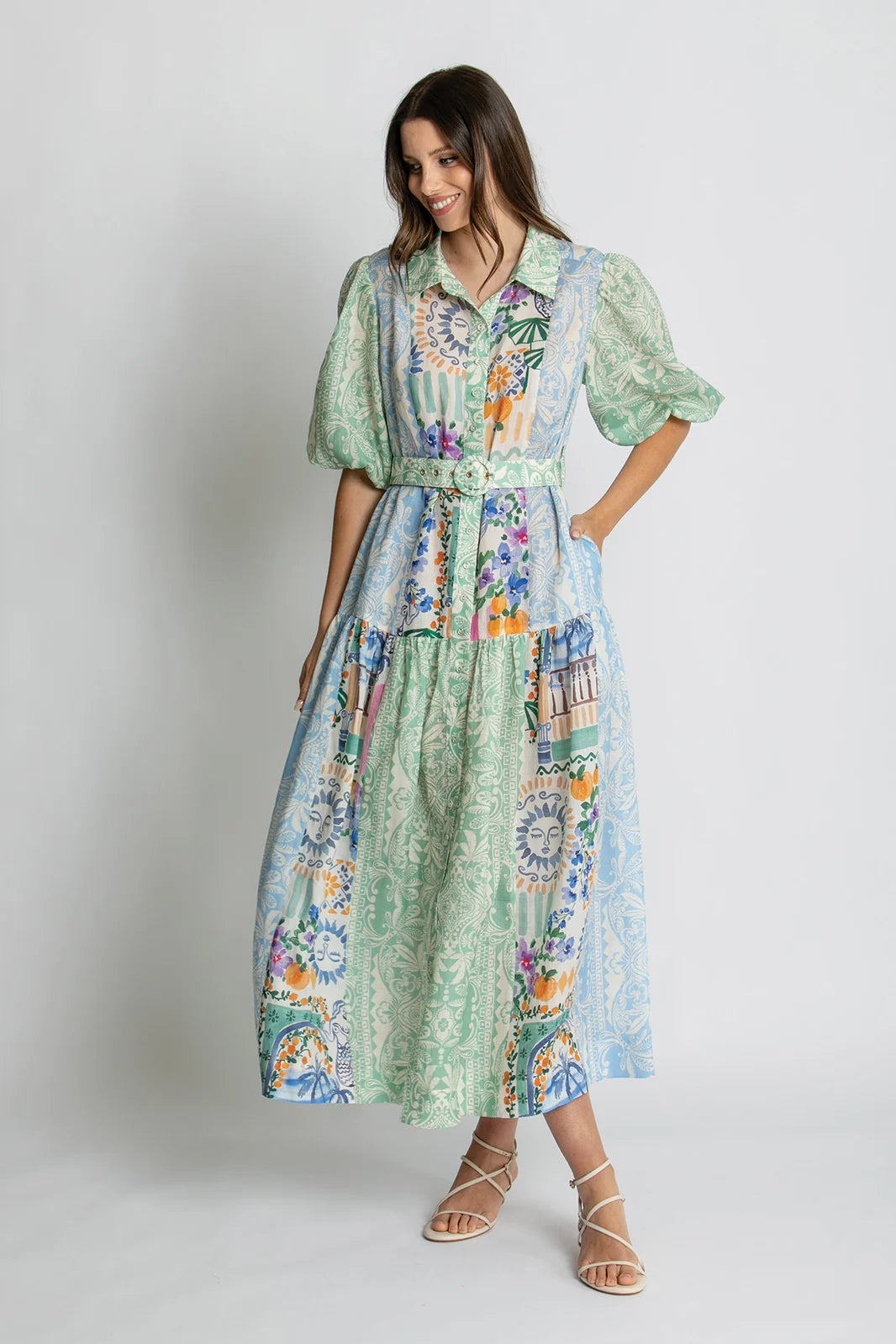 Kachel Willow Short Sleeve Maxi Dress