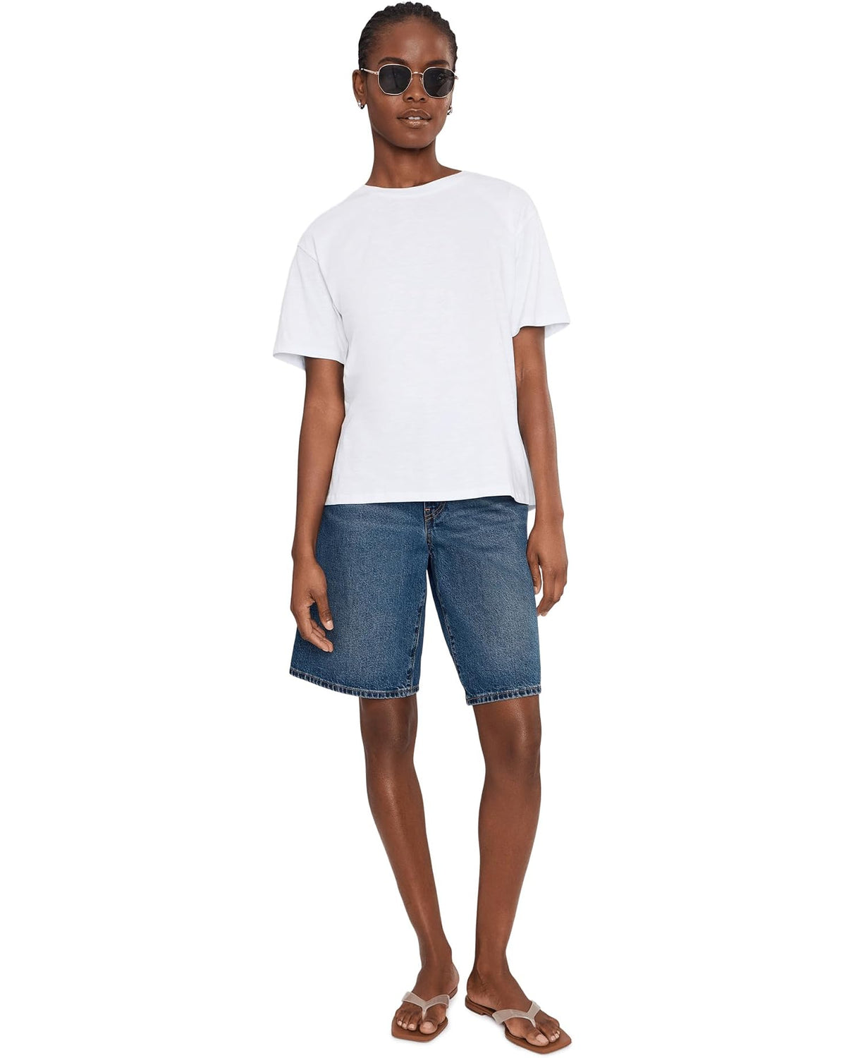 Splendid Louisa Boyfriend Short Sleeve Tee - White