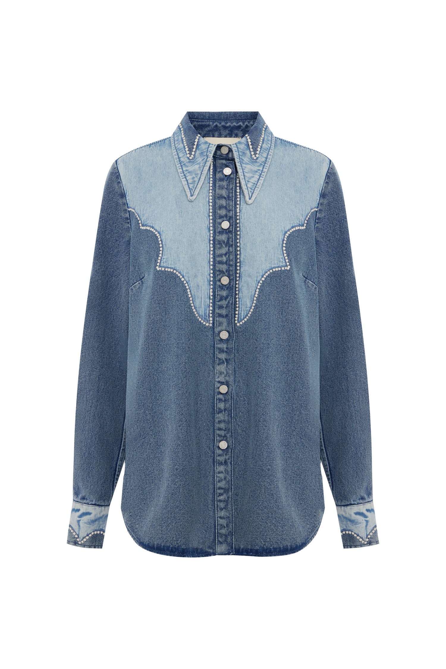 Alemais Jesse Denim Applique Shirt