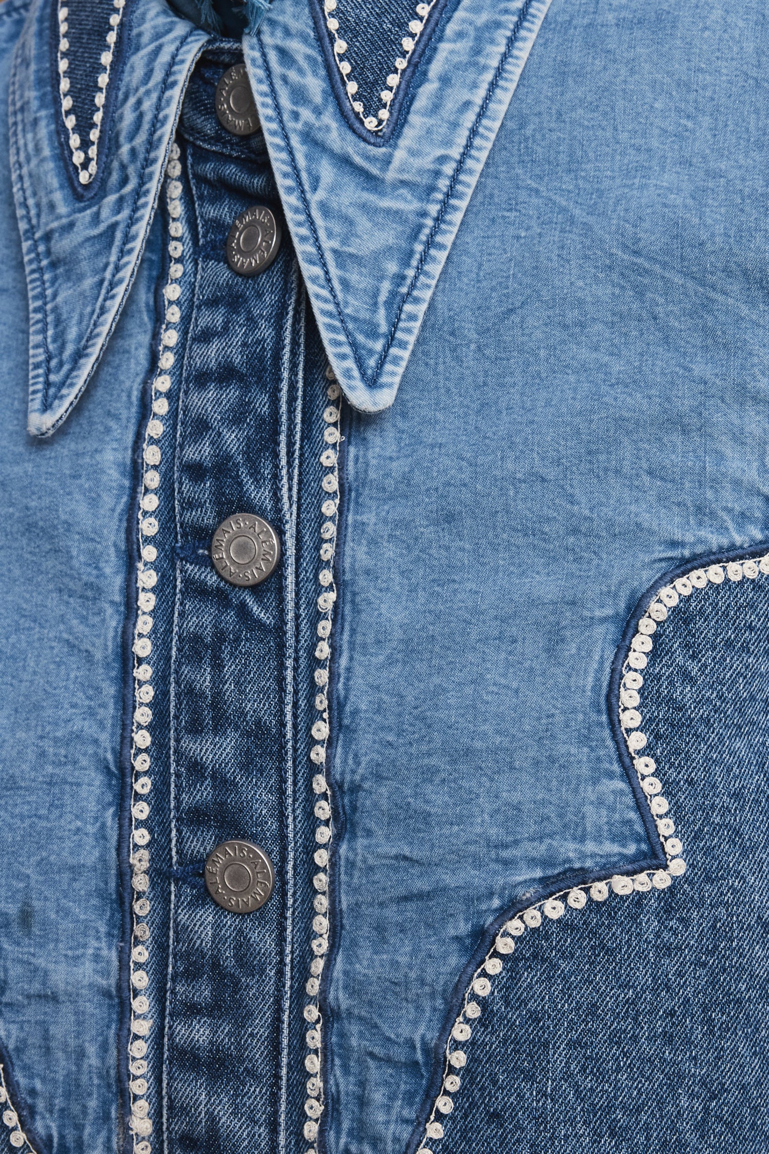 Alemais Jesse Denim Applique Shirt