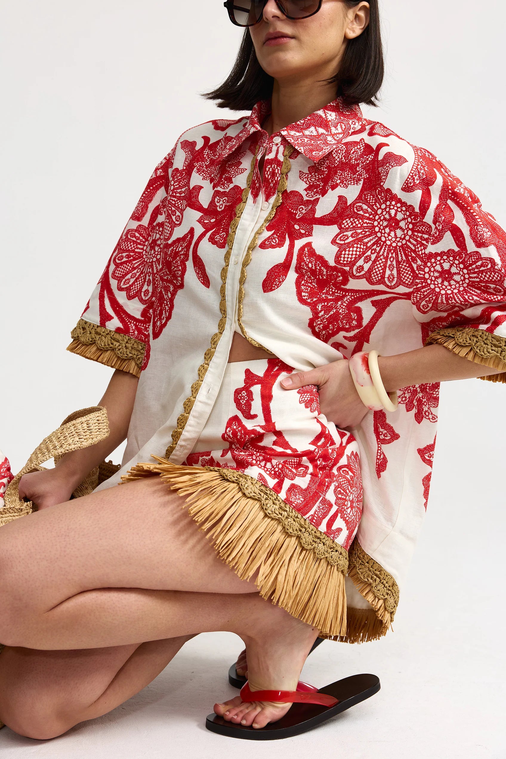Aston Studio Amity Skirt in Ruby Antique