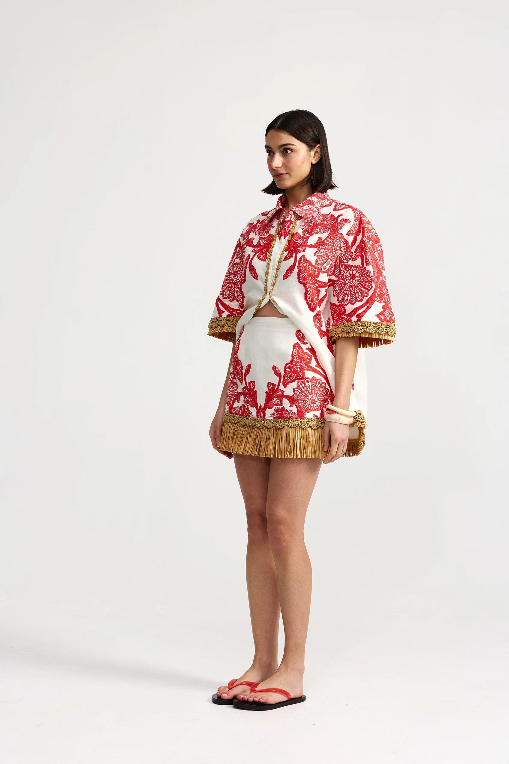 Aston Studio Amity Skirt in Ruby Antique