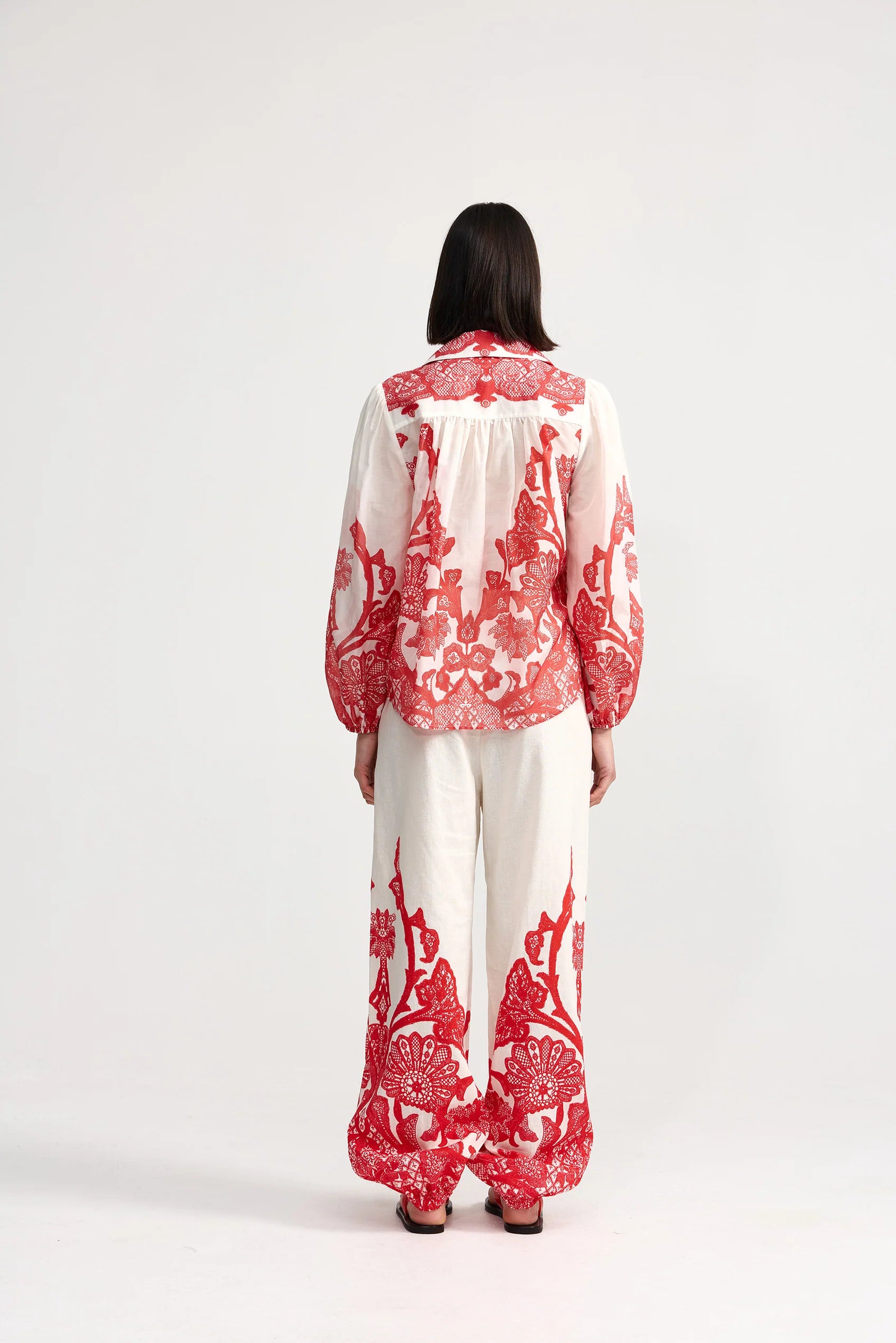 Aston Studio Vivian Blouse in Ruby Antique