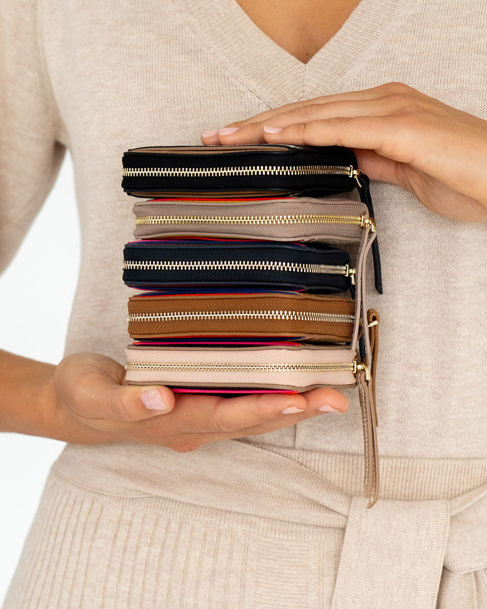 Arlington Milne Alexis Zip Purse - Navy Multi