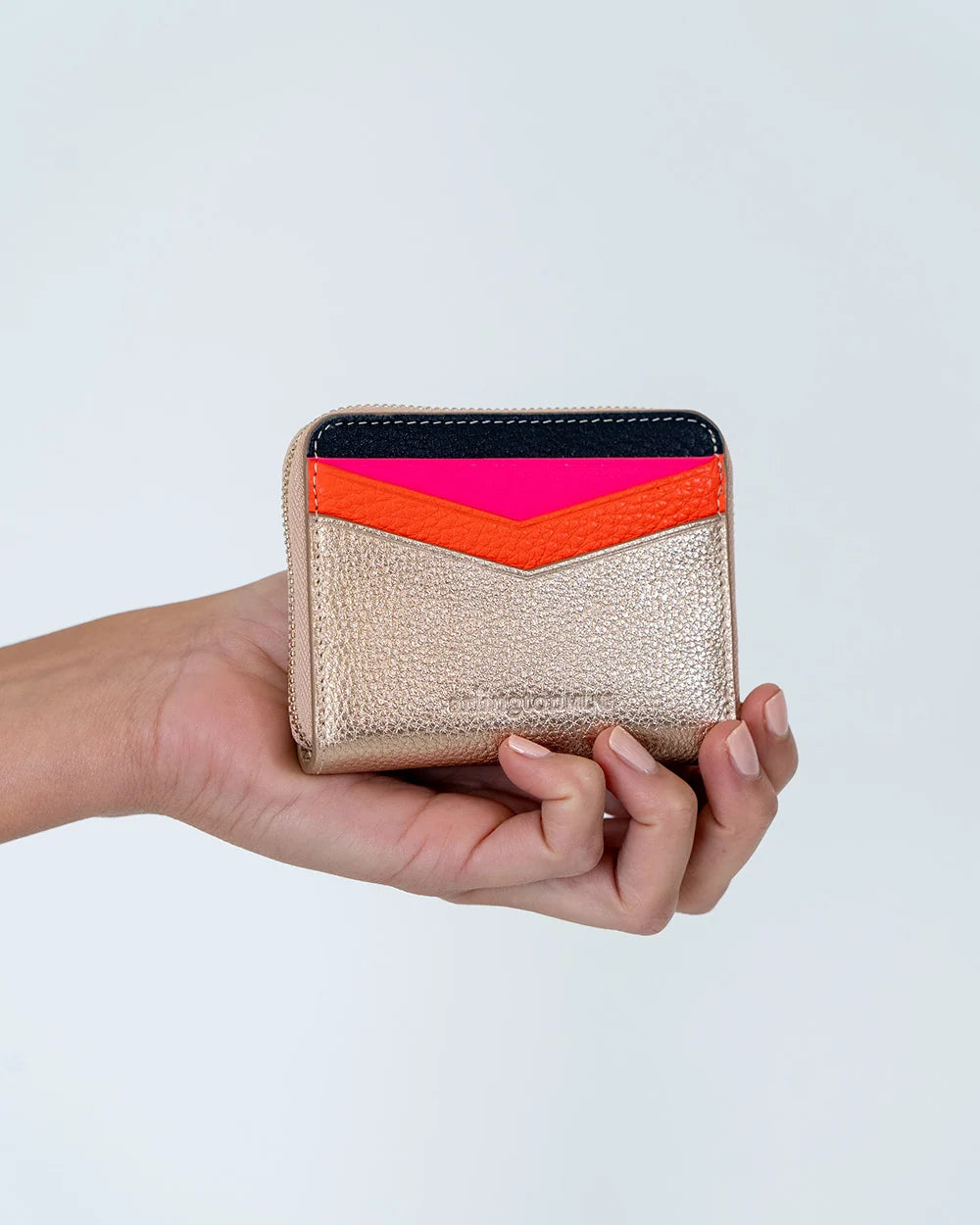 Arlington Milne Alexis Zip Purse - Rose Gold Multi