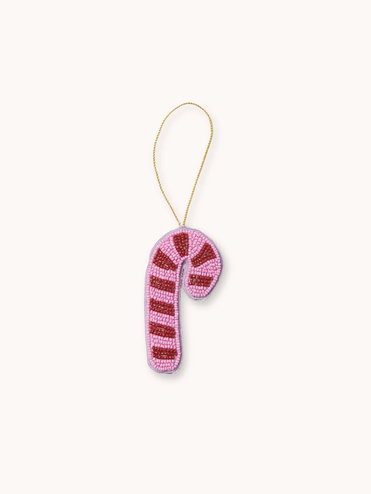 Candy Cane Beaded Decoration