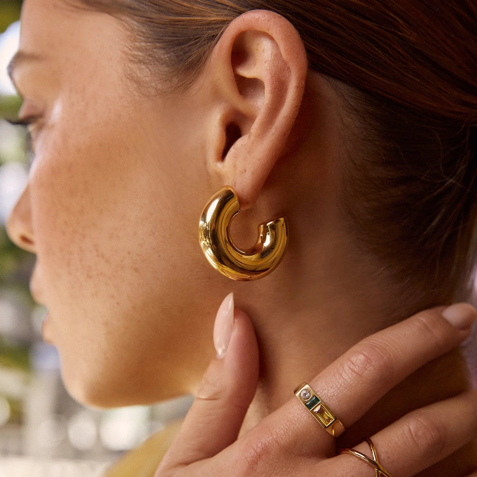 Arms of Eve Bella Gold Hoop Earrings
