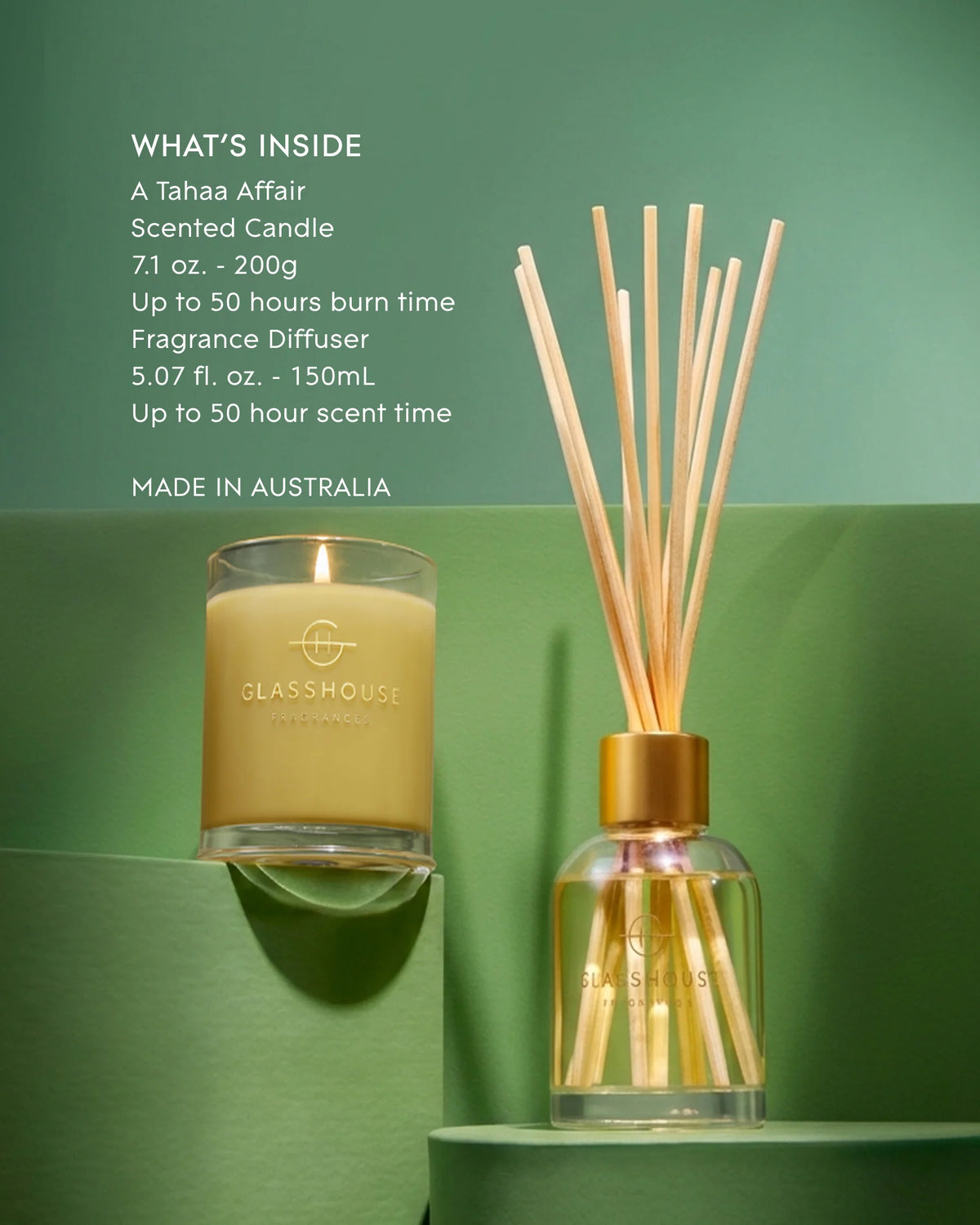 Glasshouse Christmas 200g Candle+150ml Diffuser Gift Set