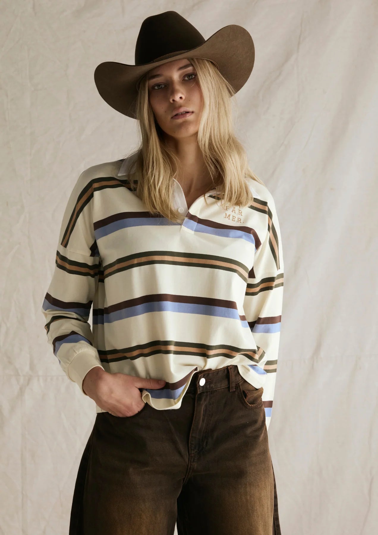 FARMER Jersey Blue/Brown