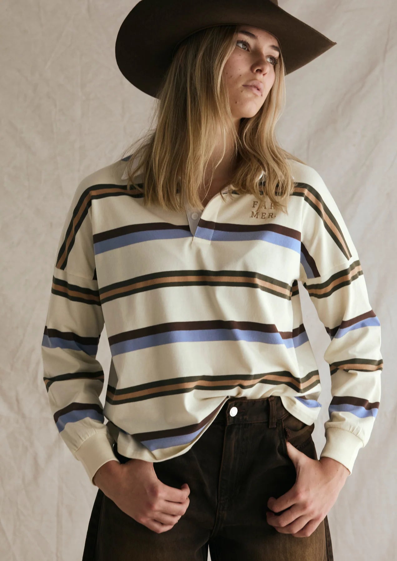 FARMER Jersey Blue/Brown