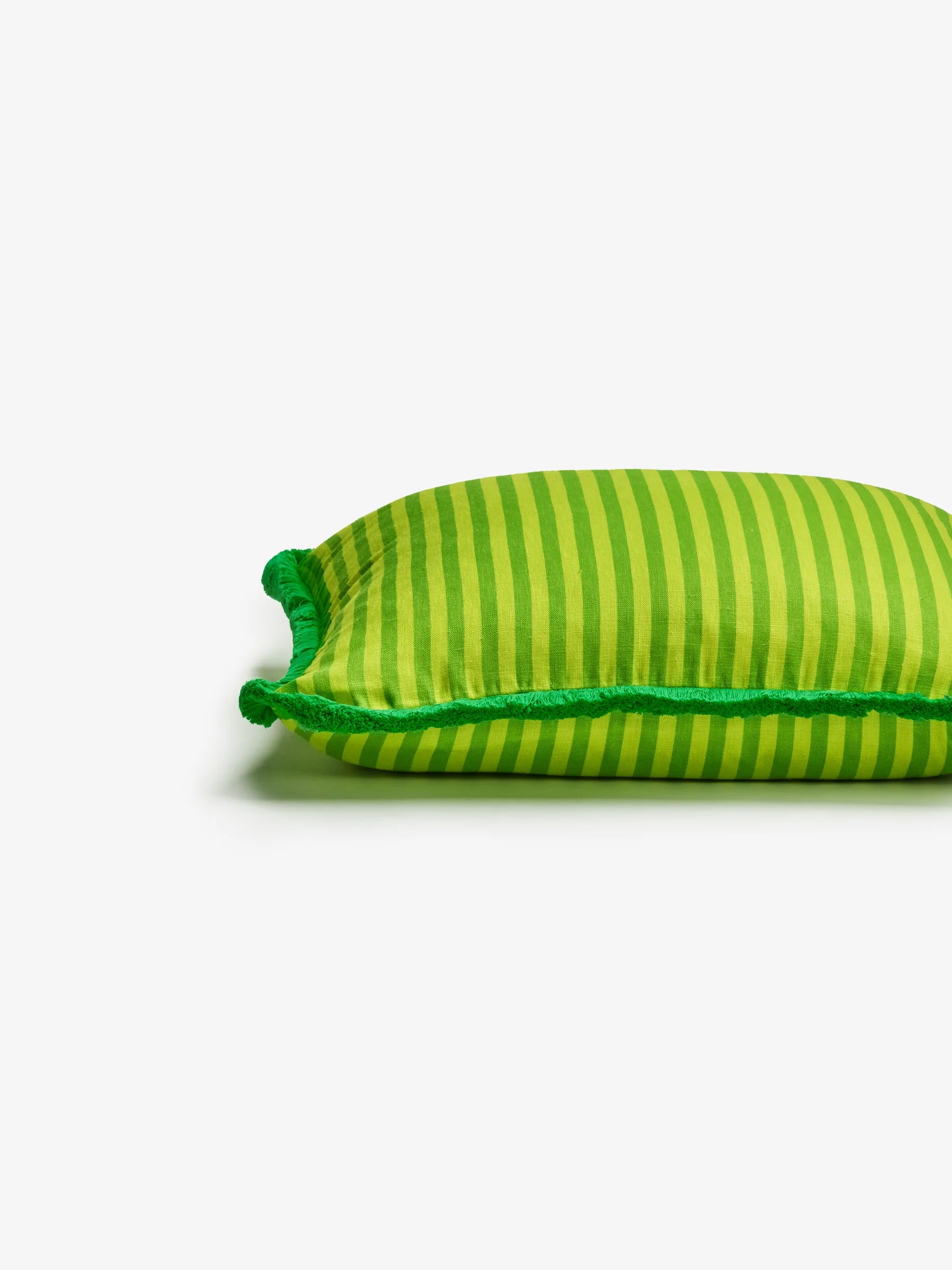 Bonnie & Neil Pinstripe Lime 50cm Cushion