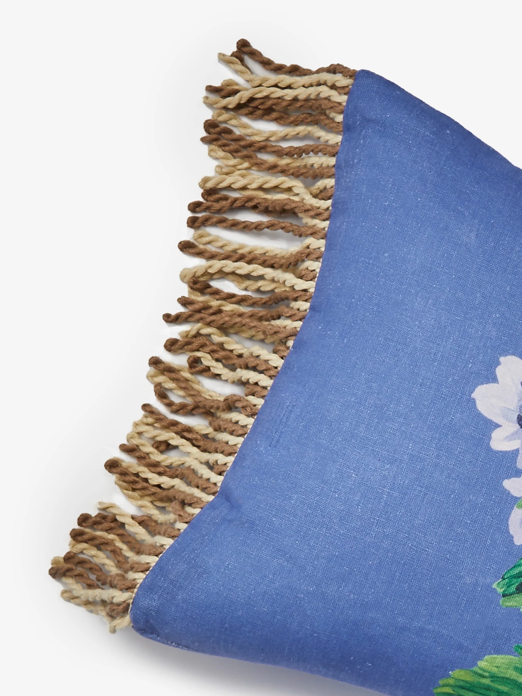 Bonnie & Neil Cottage Garden Blue Linen Cushion