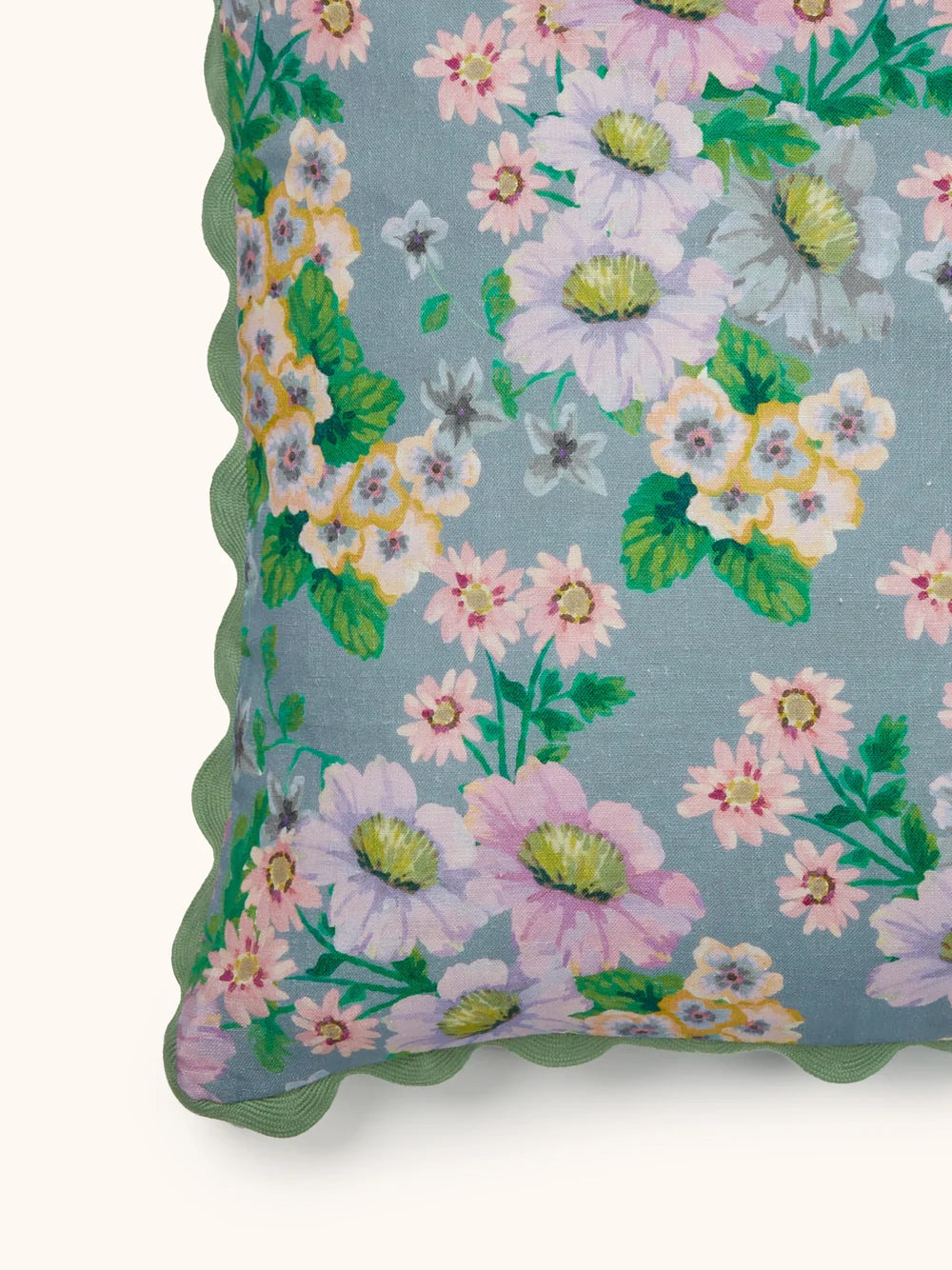 Bonnie & Neil Buttercup Blue Cushion 50cm