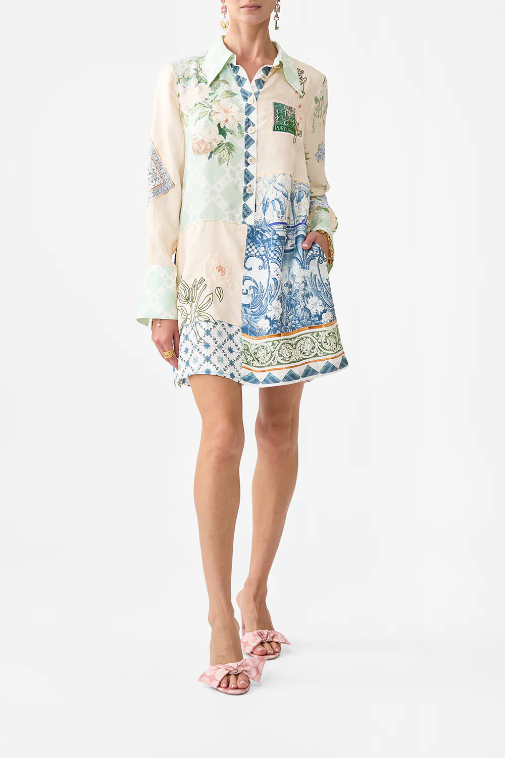 Camilla mini shirt dress