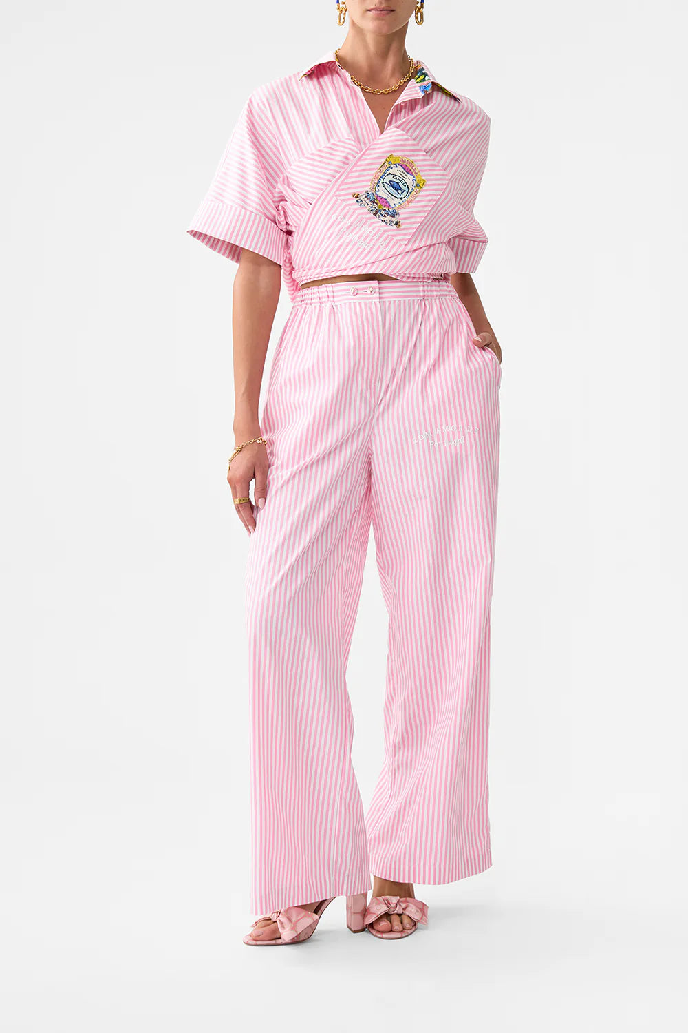 Camilla button front lounge pant