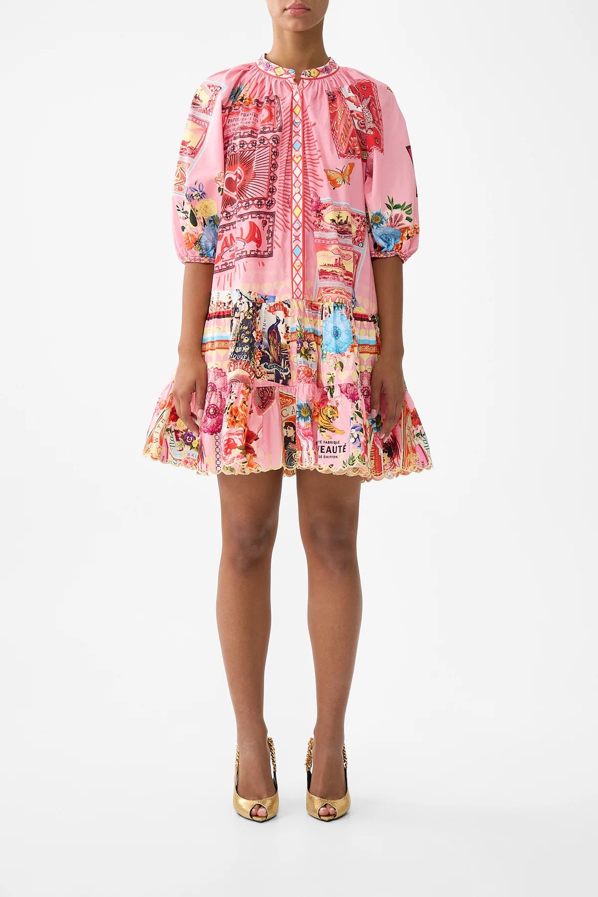 Camilla puff sleeve shirt dress