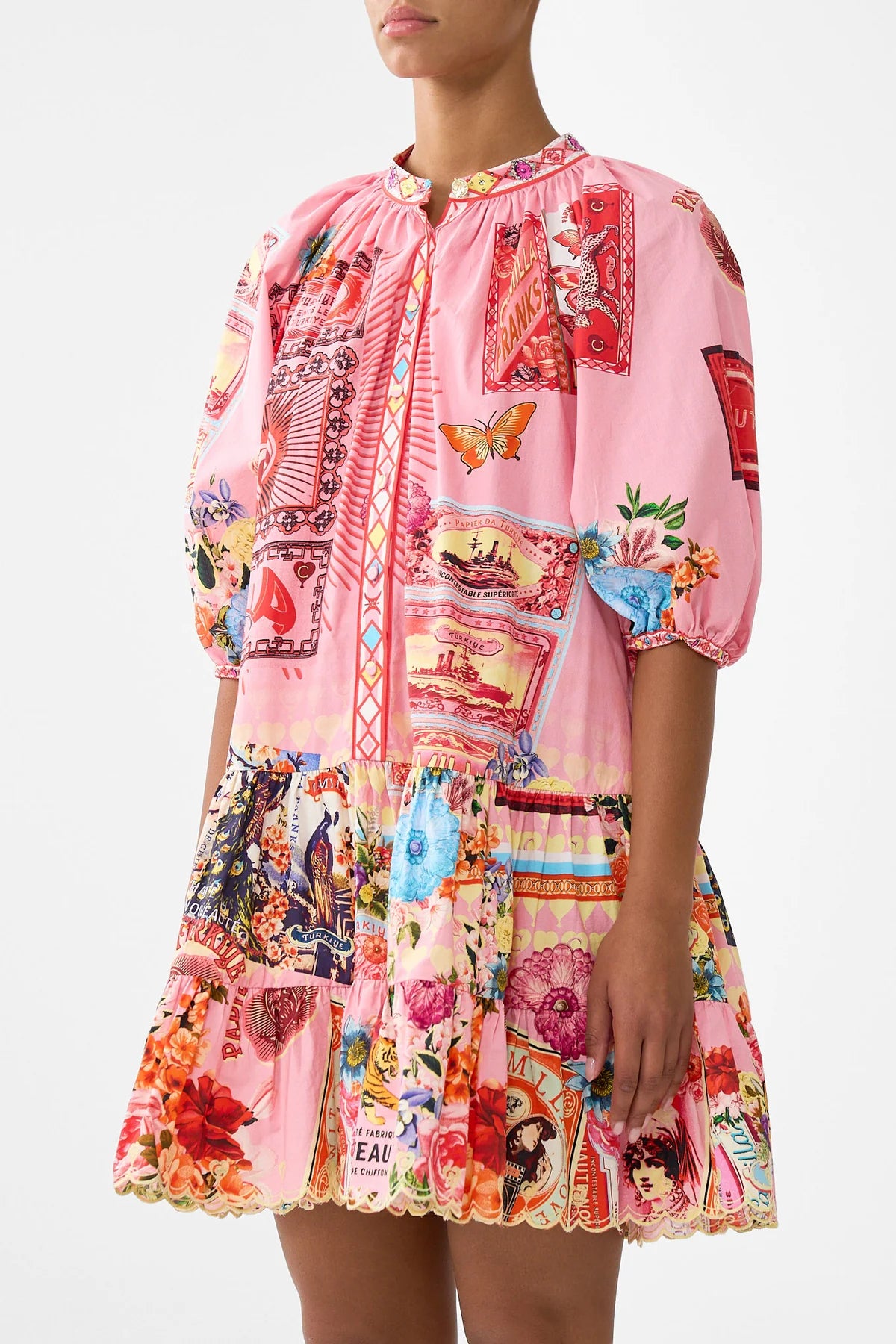 Camilla puff sleeve shirt dress