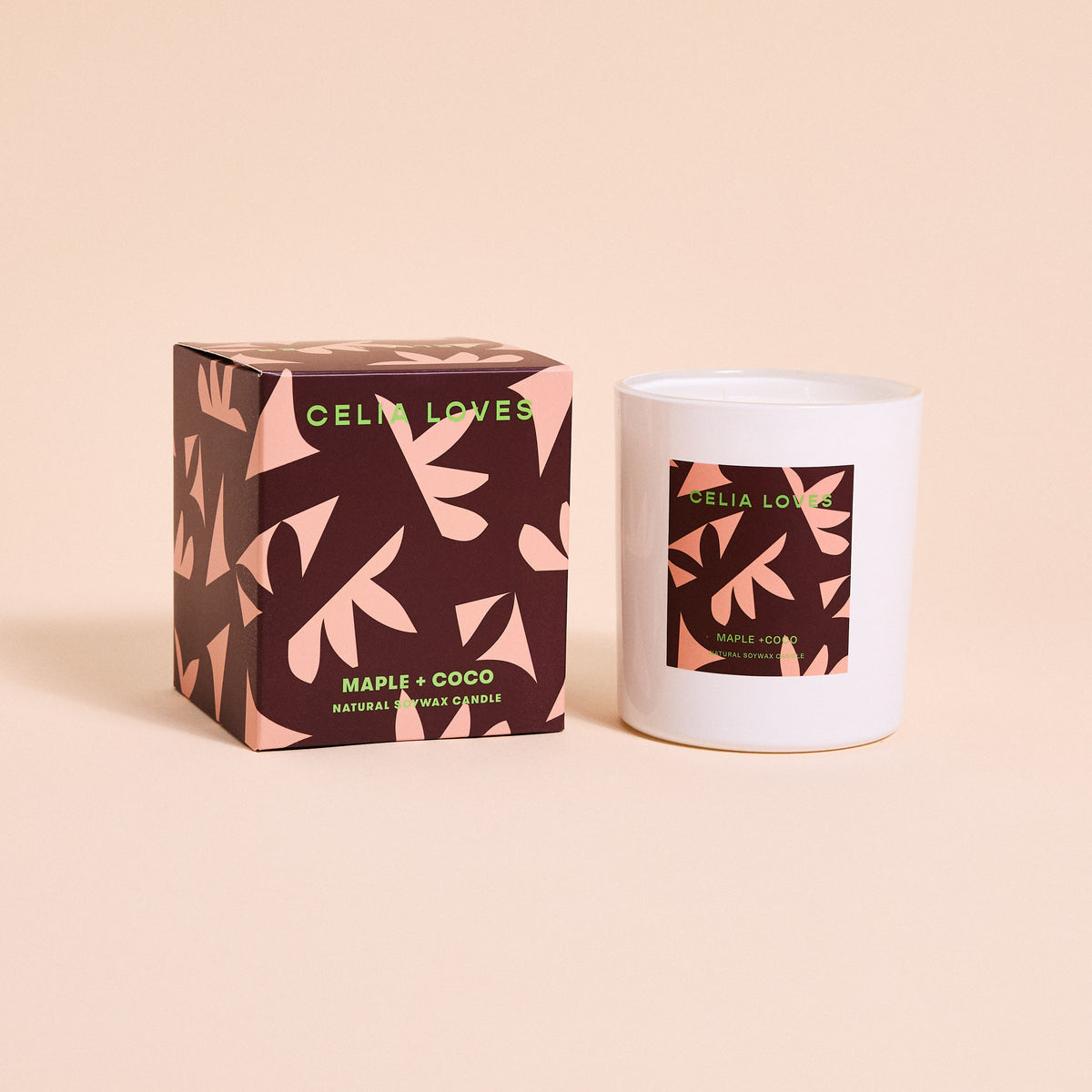 Celia Loves Maple & Coco Candle 395g 80hr