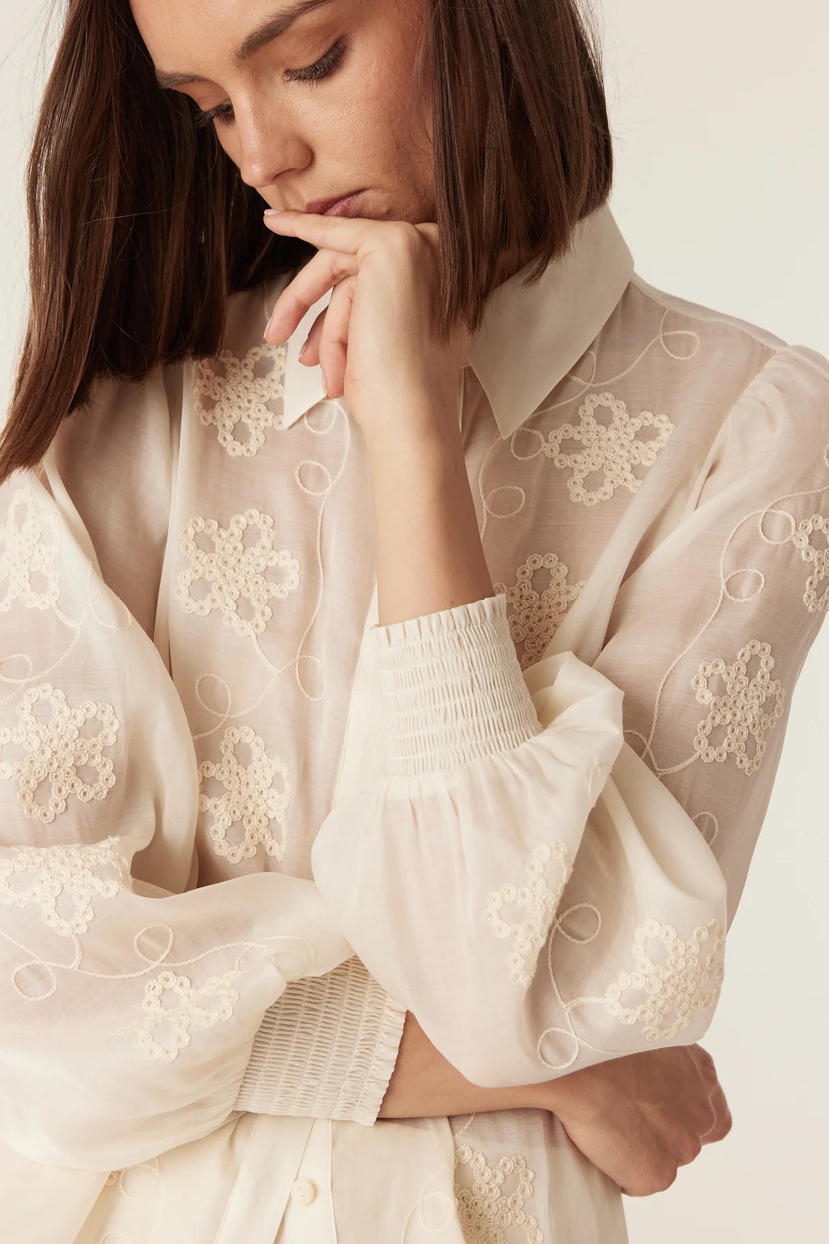 Cable Faith Embroidered Blouse