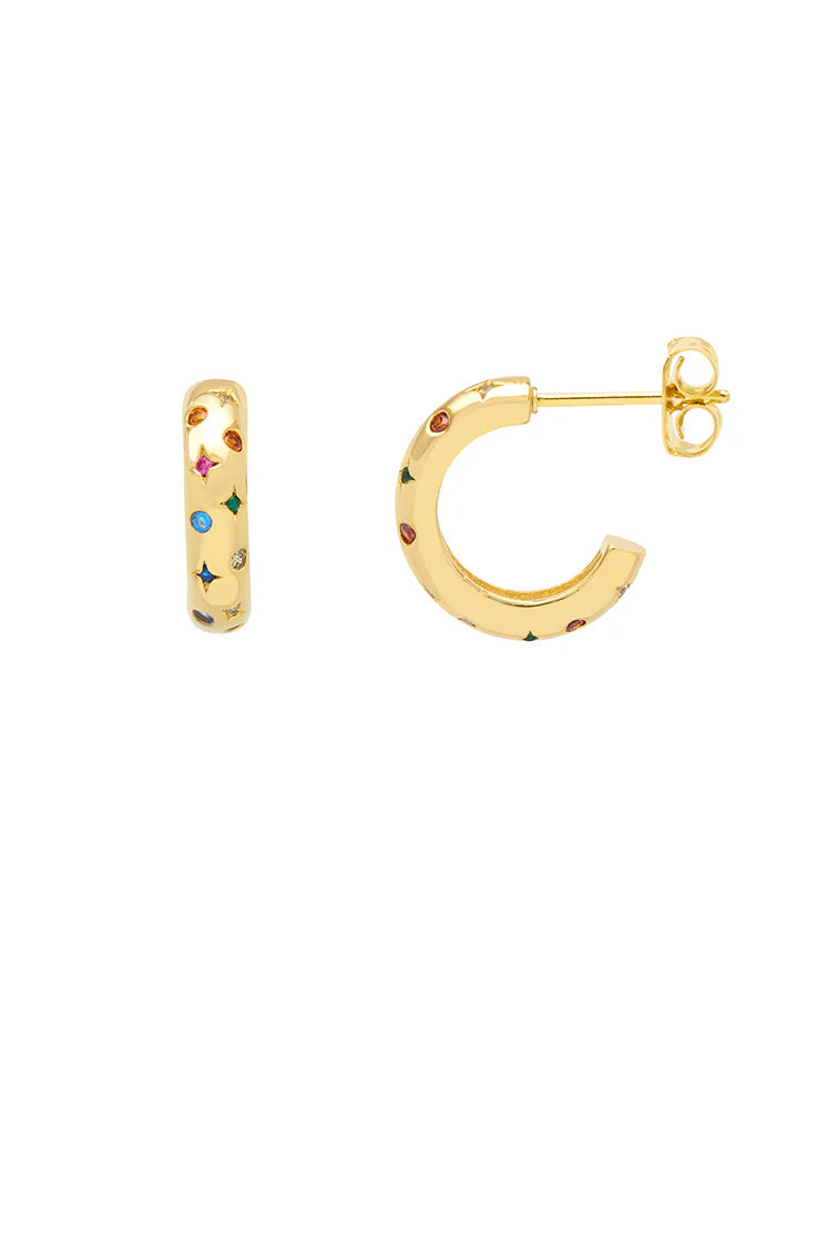 Estella Bartlett Chubby Rainbow Celestial Hoops