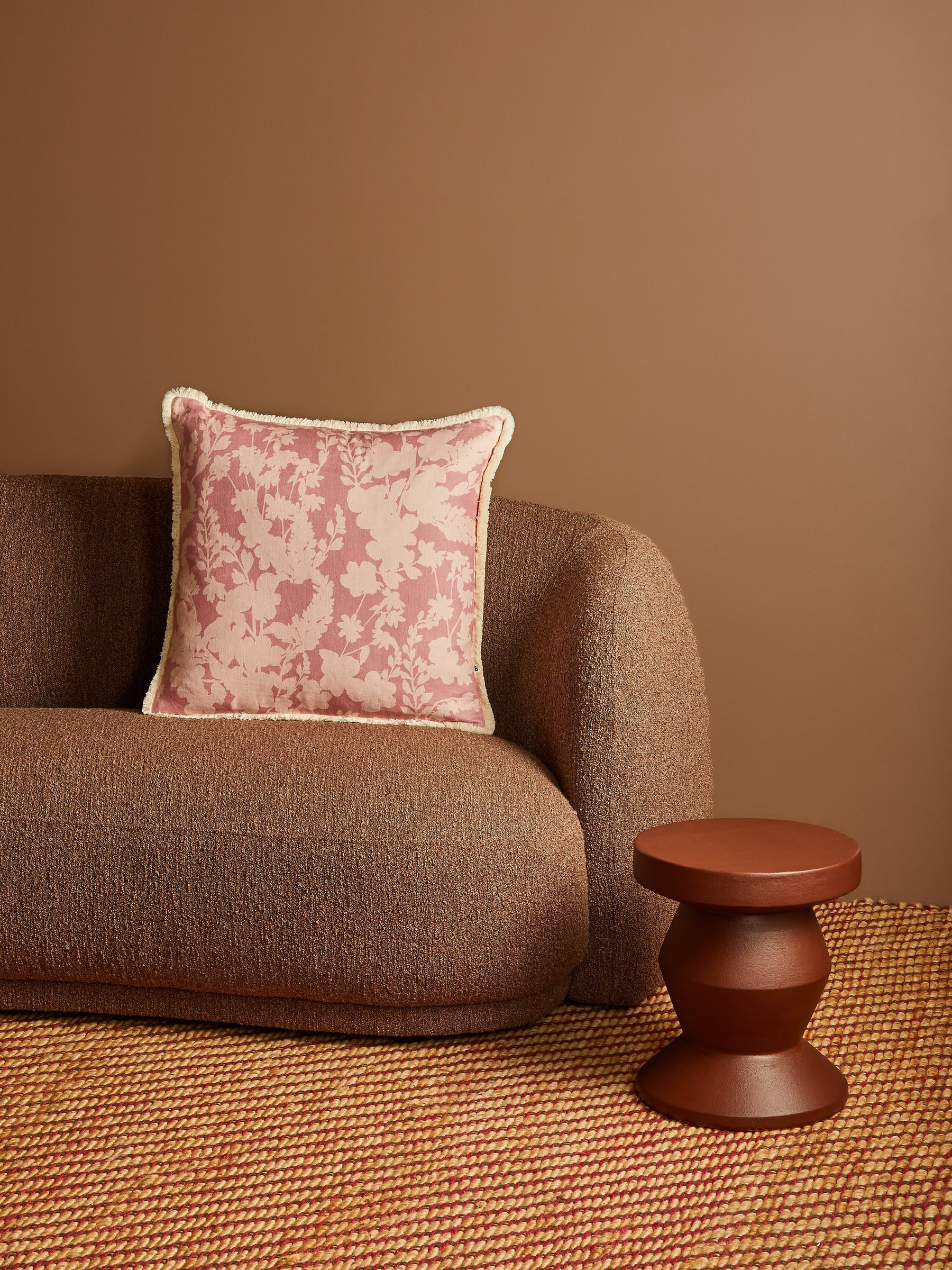Bonnie and Neil Petal Pink Linen Cushion 60cm