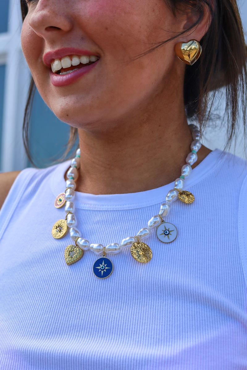 Pearl Charm Necklace