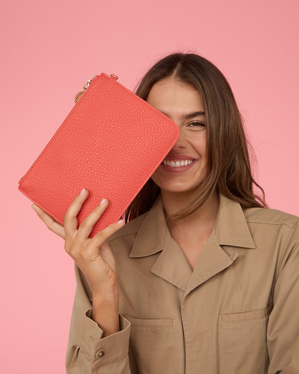 Elms + King Flat Pouch - Poppy