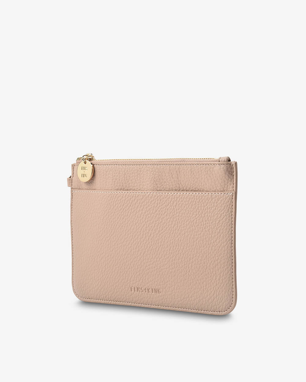 Elms + King Flat Pouch - Neutral Pebble