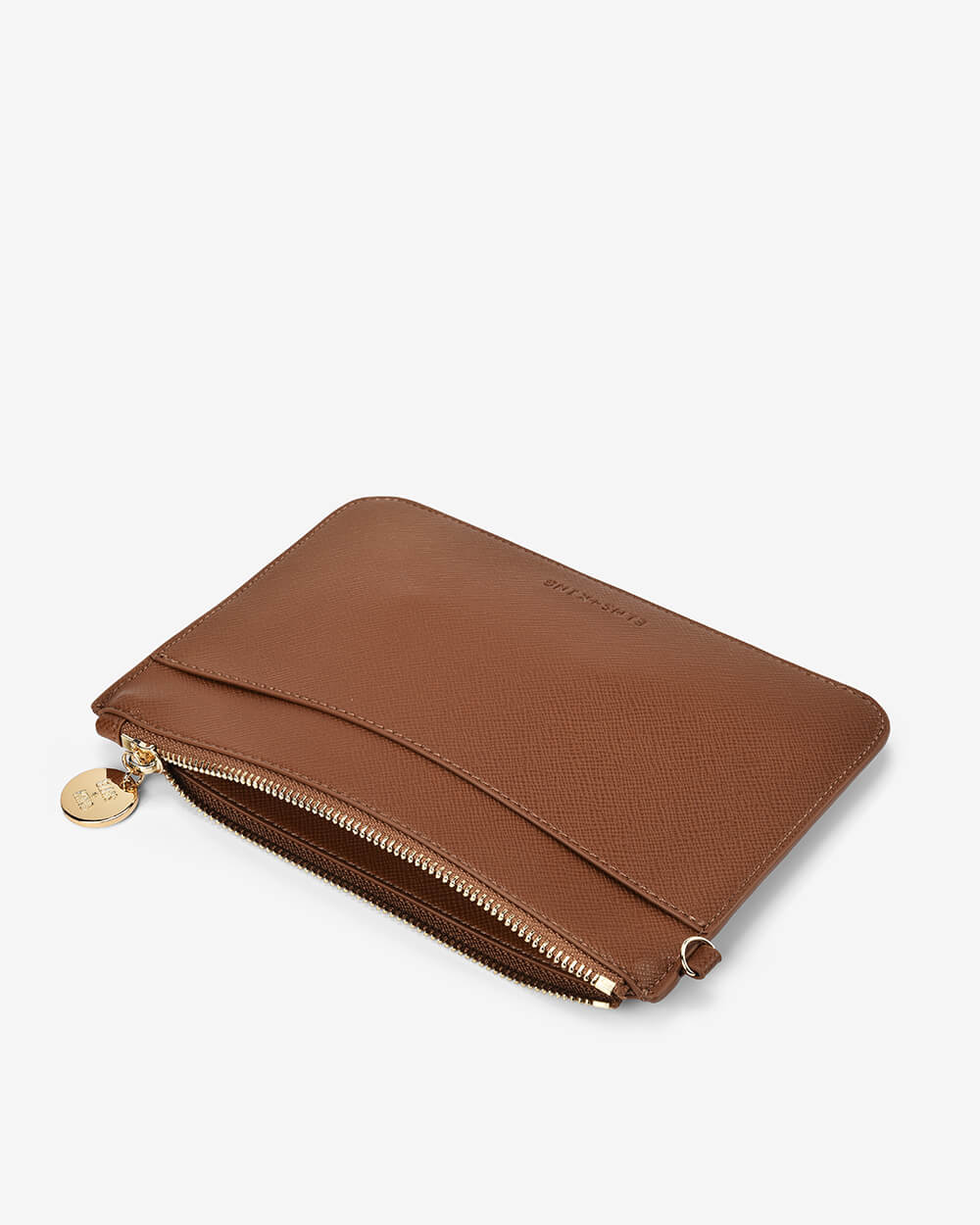 Elms + King Flat Pouch - Tan Saffiano