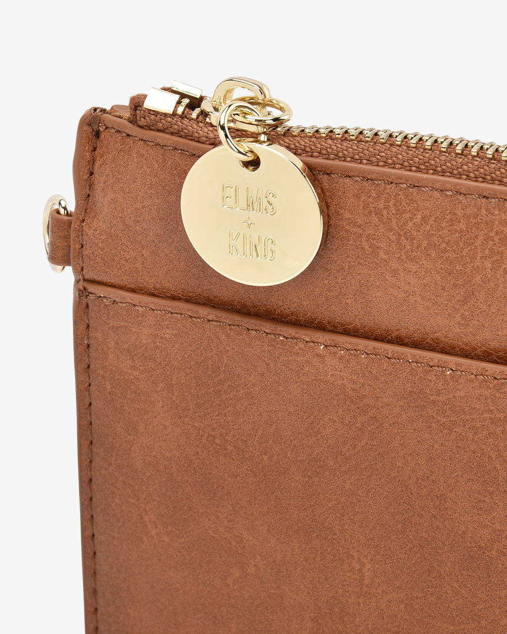Elms + King Flat Pouch - Tan Pebble