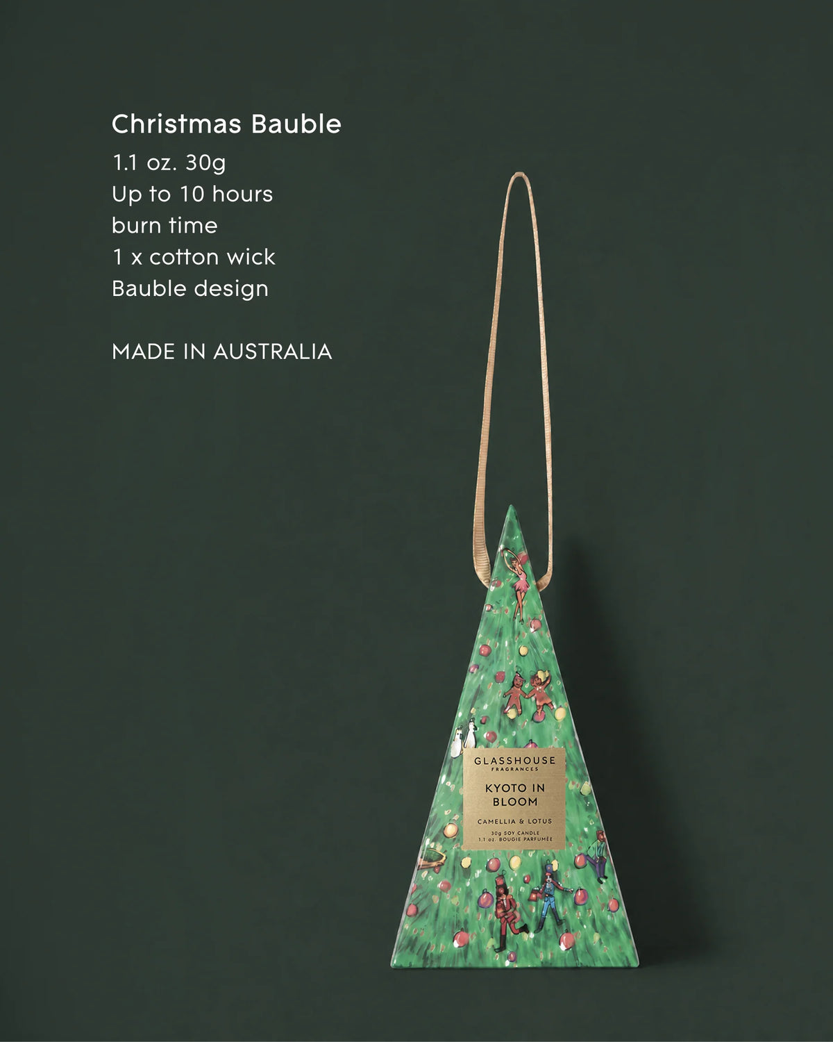 Glasshouse Christmas Bauble Candle 30g