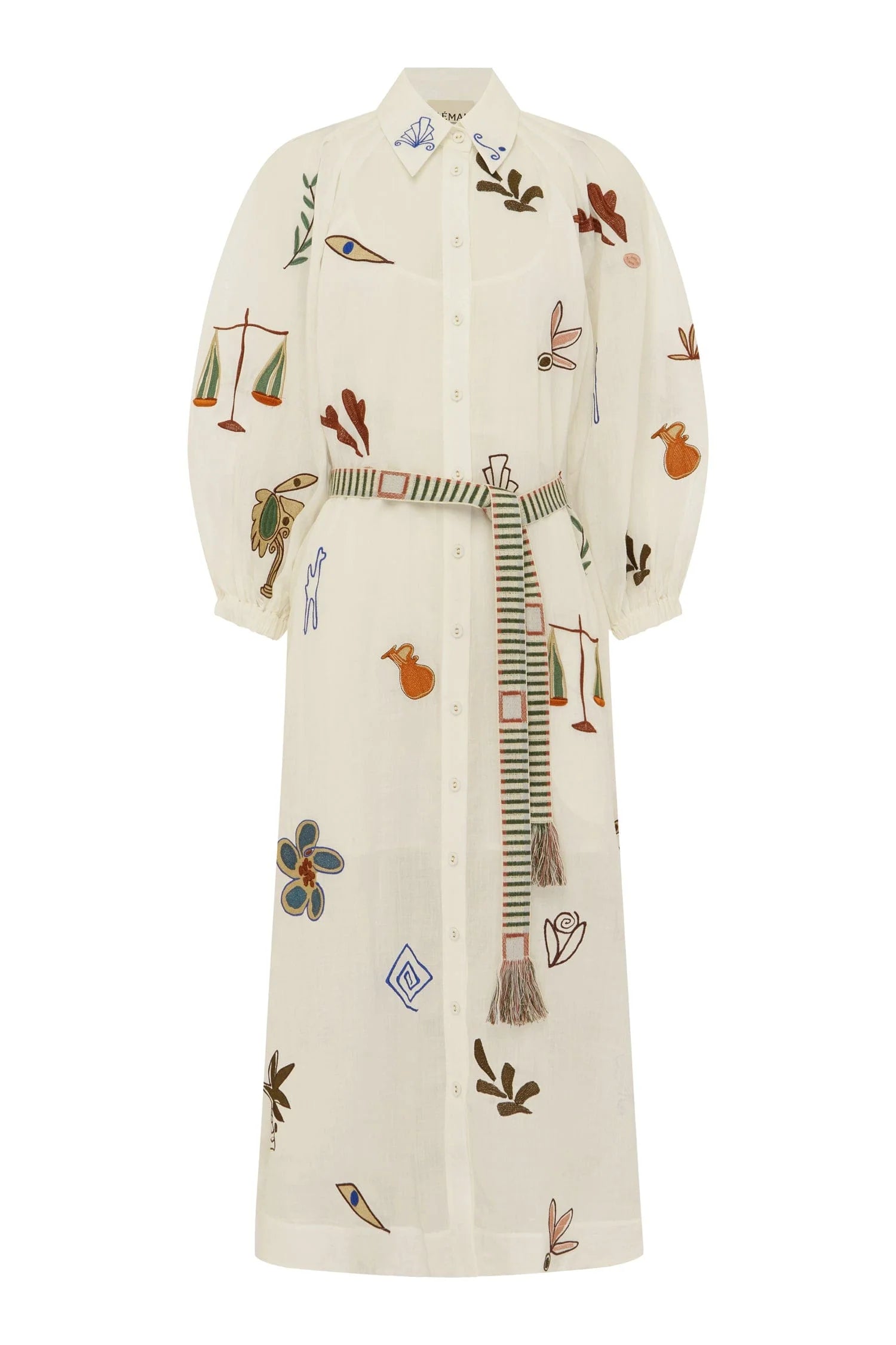 Alemais Mina Embroidered Shirtdress
