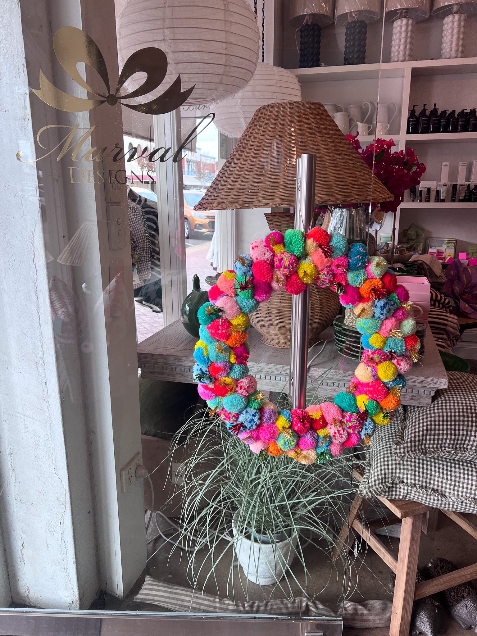 Pom Pom Wreath
