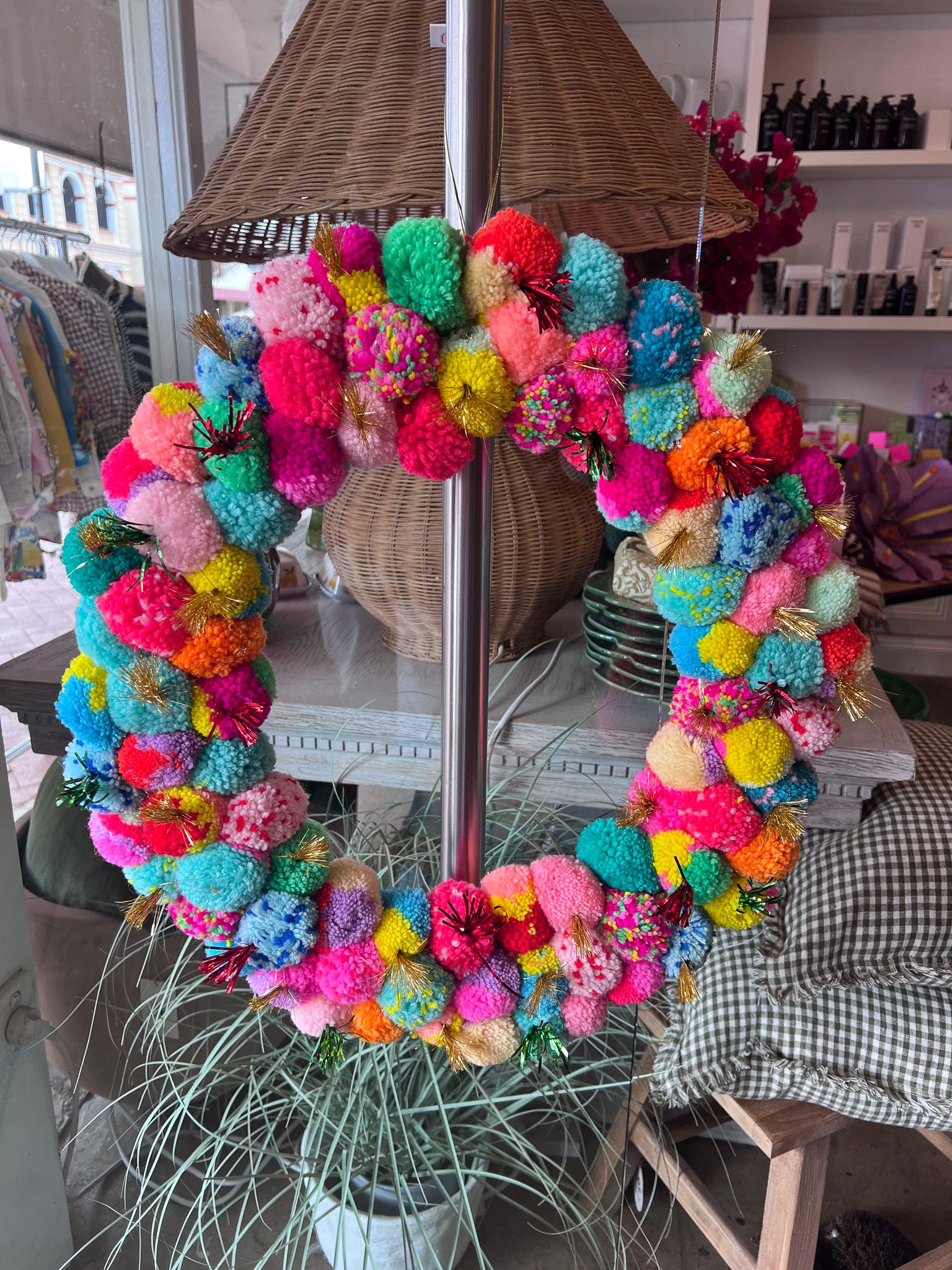 Pom Pom Wreath