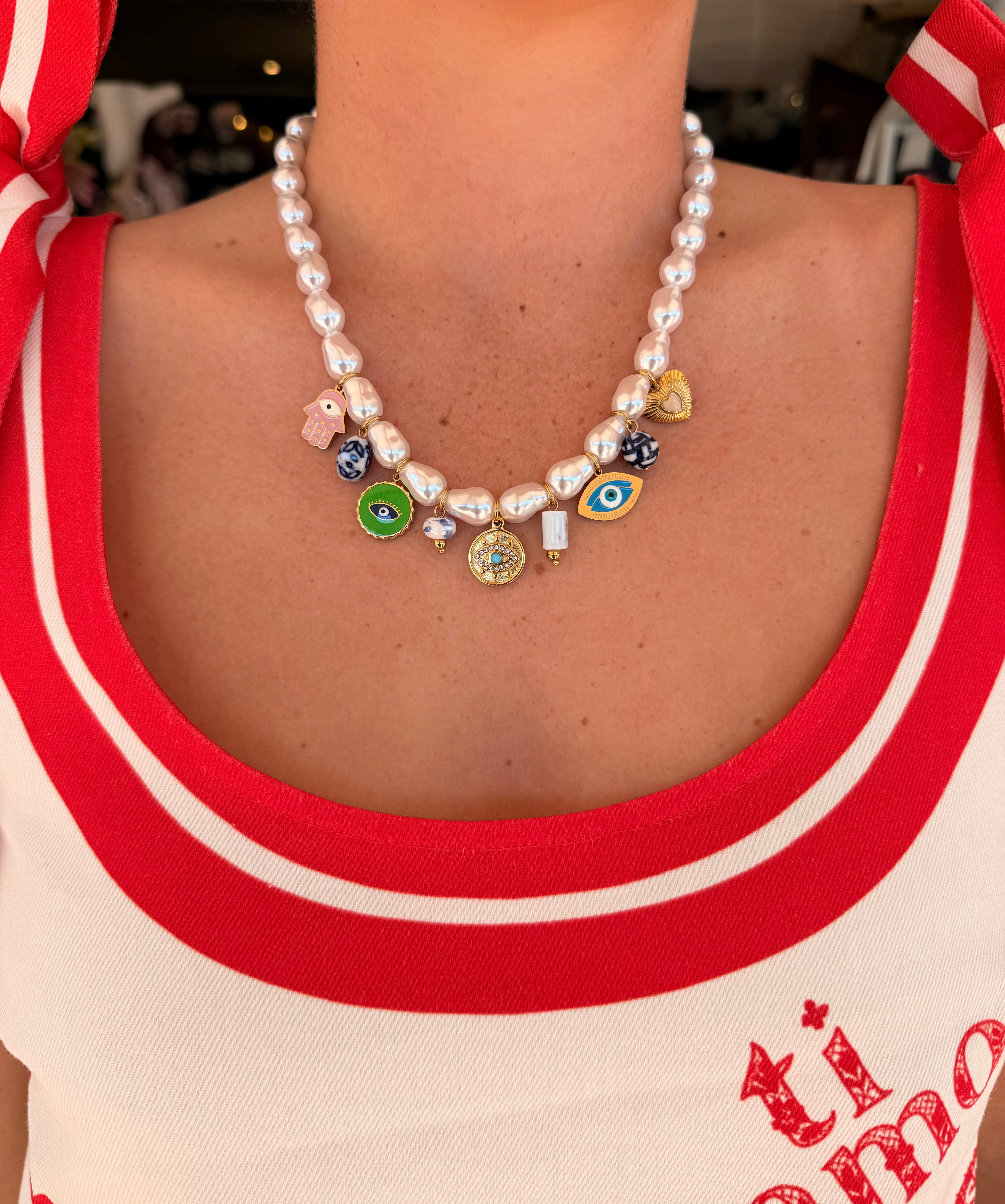 Pearl Charm Necklace
