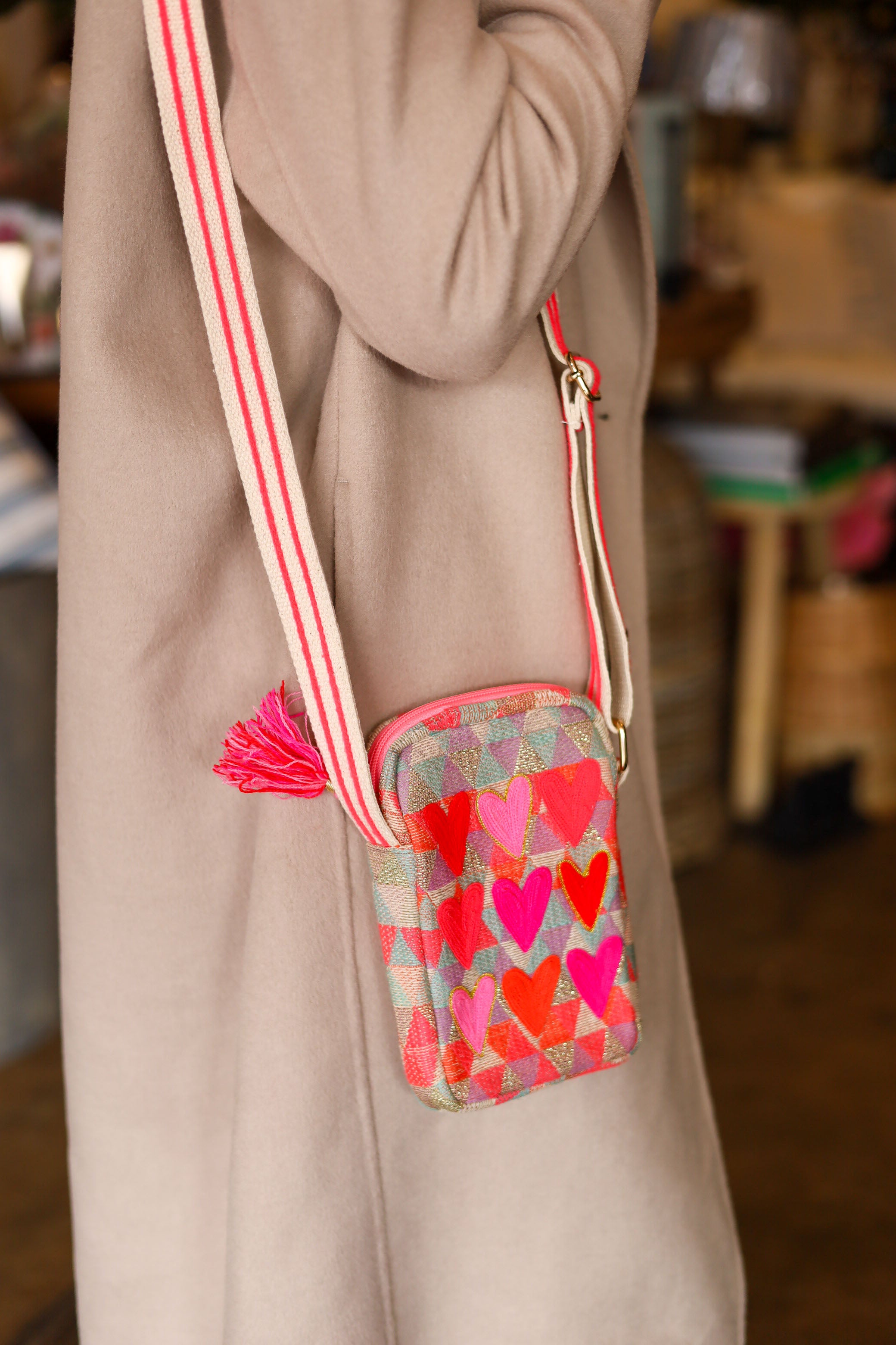 Hearts Mobile Bag