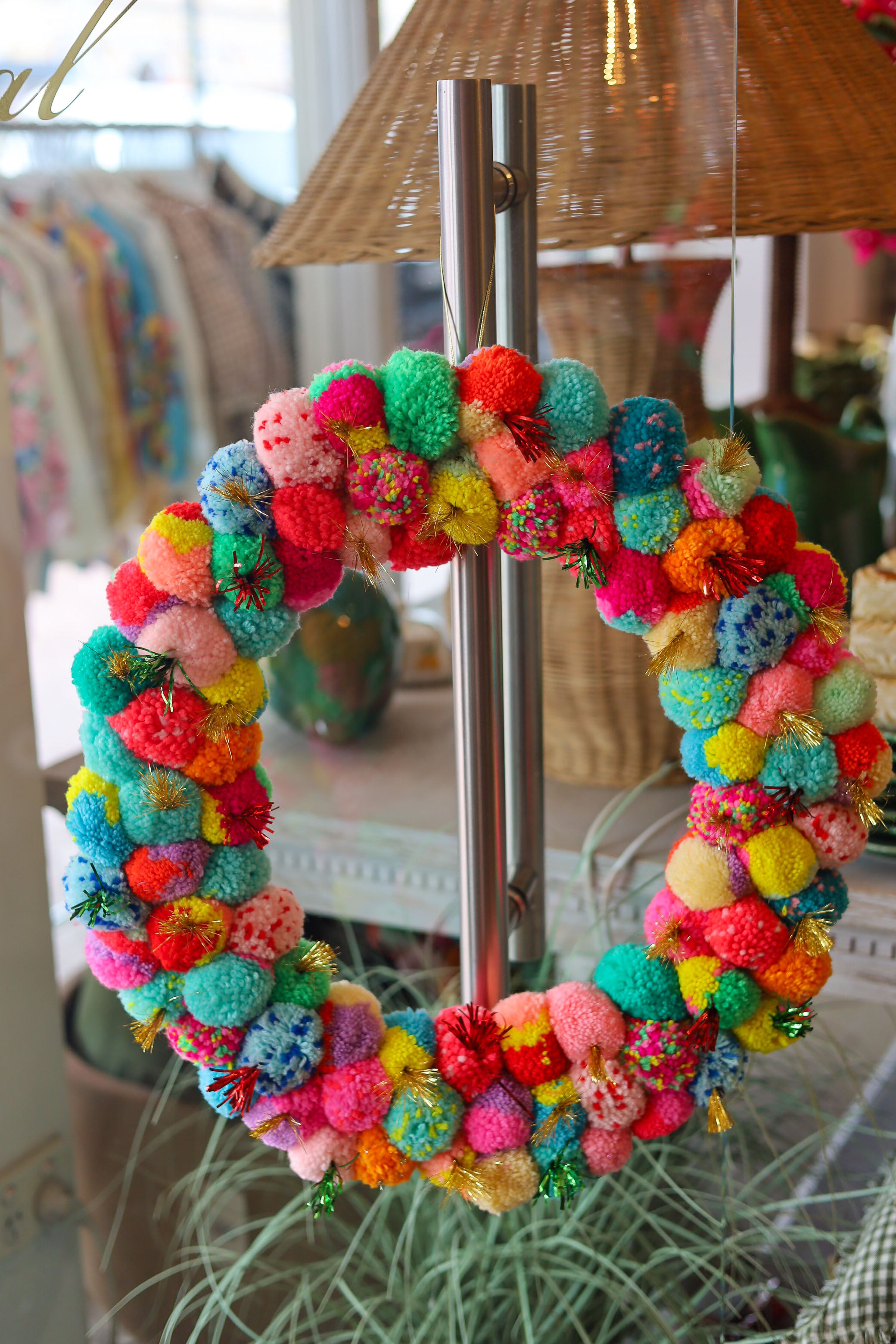 Pom Pom Wreath