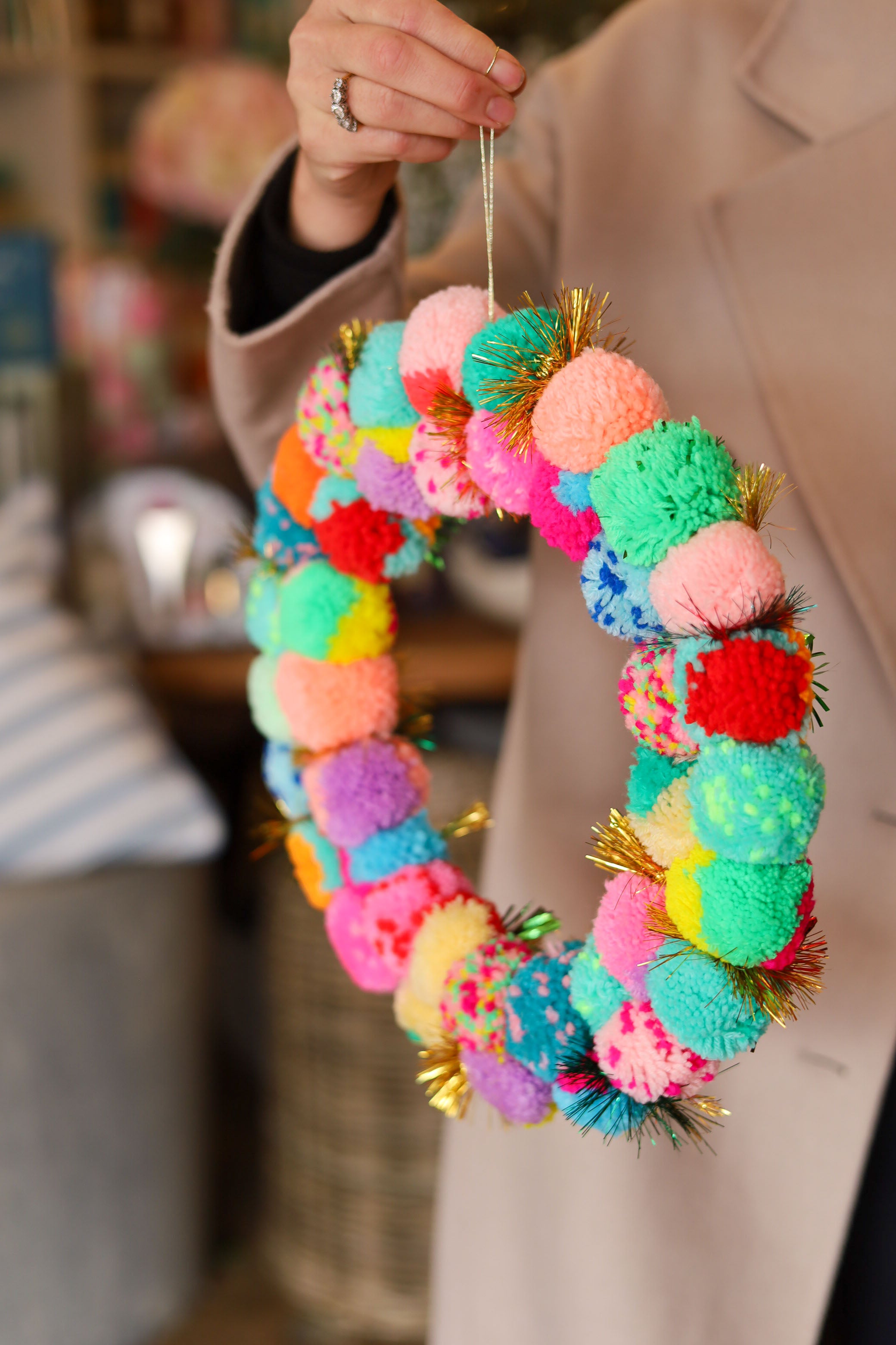 Pom Pom Wreath