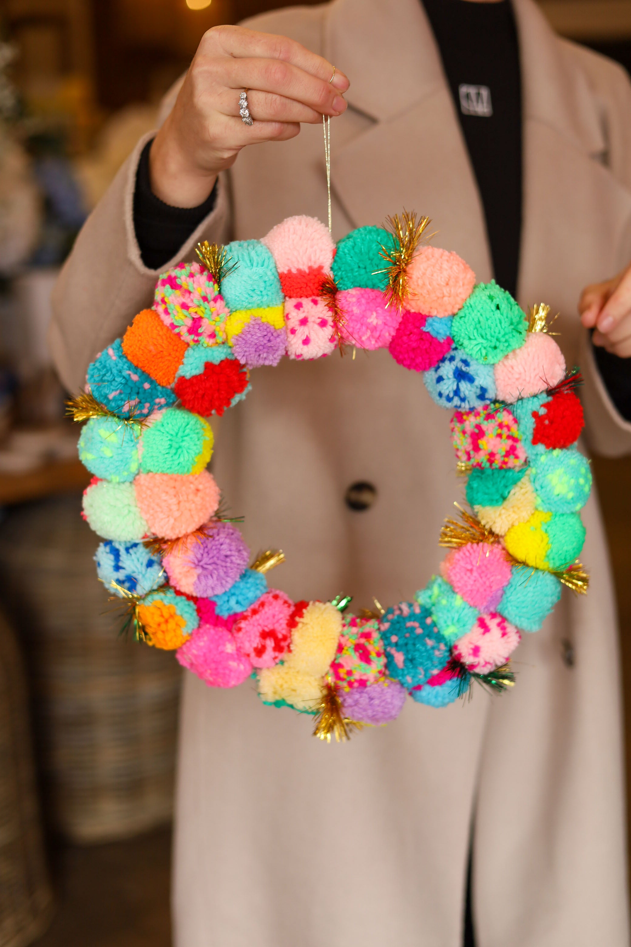 Pom Pom Wreath