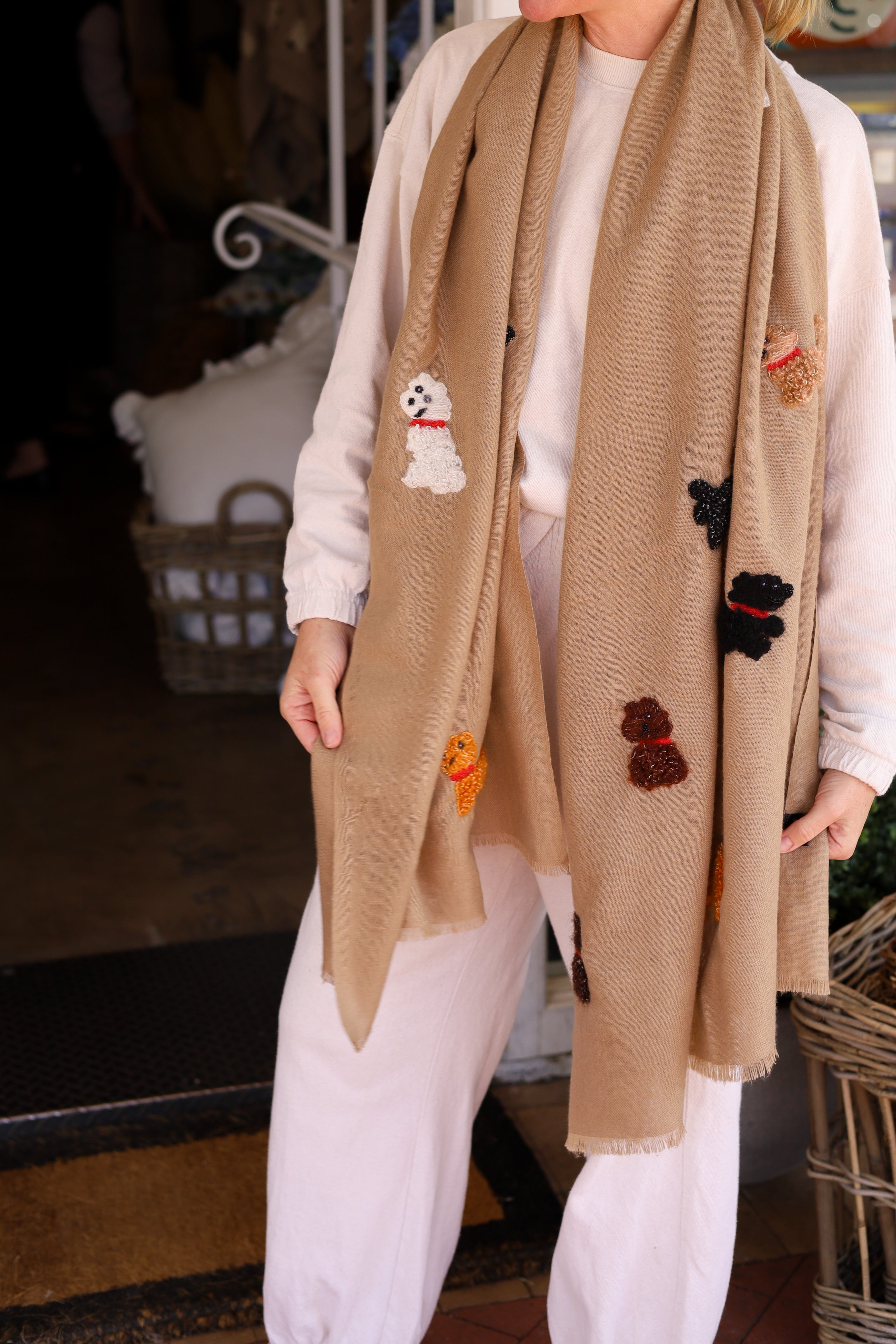 Scotty Dog Wool Scarf
