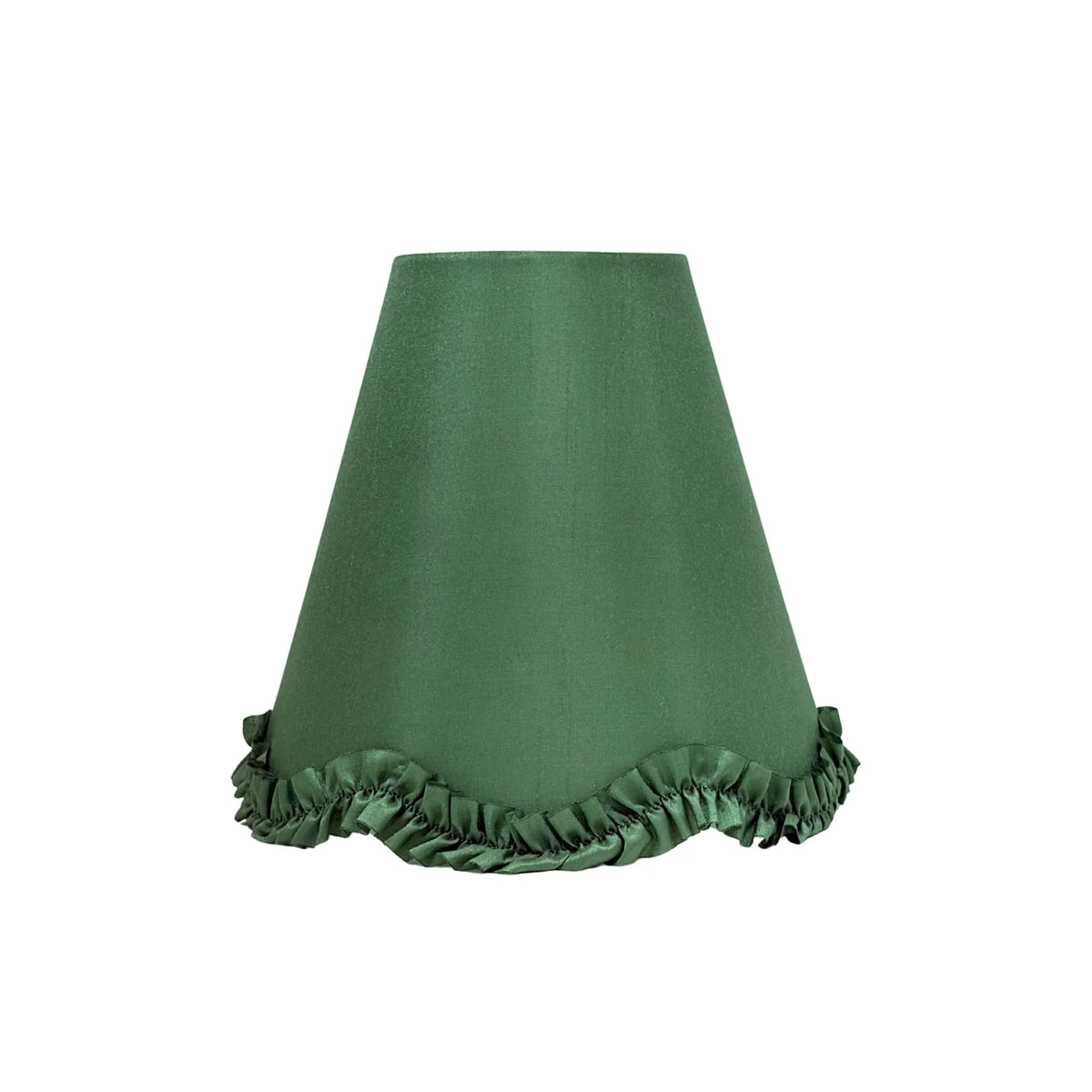 Olive Scallop Ruffle Lamp Shade