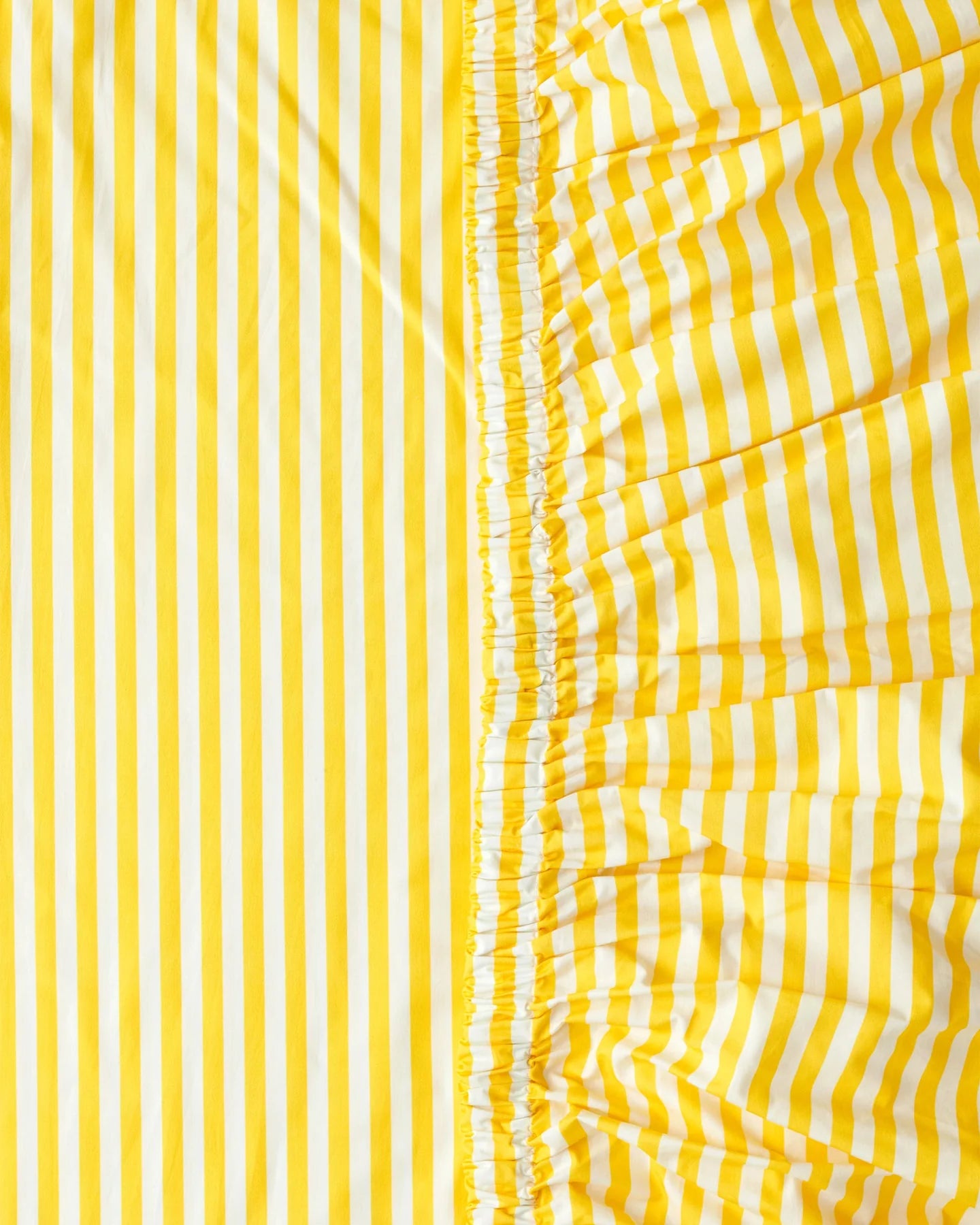 Kip & Co Cotton Limoncello Stripe Fitted Sheet