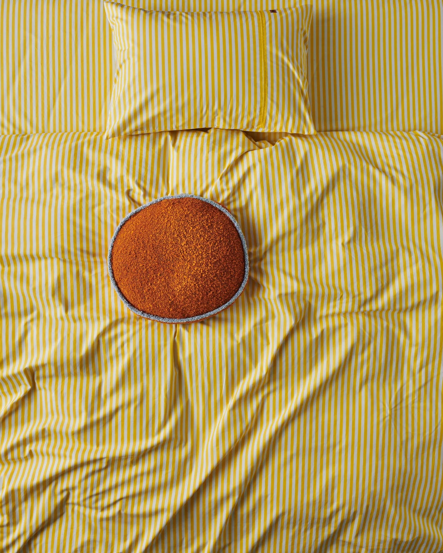 Kip & Co Cotton Limoncello Stripe Fitted Sheet