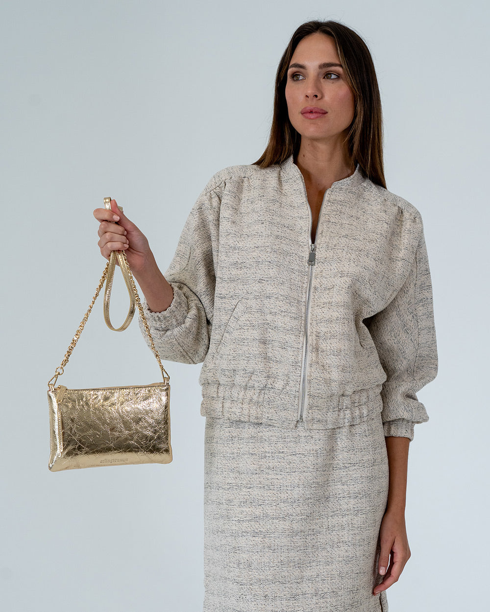 Arlington Milne Molly Crossbody - Gold Crinkle