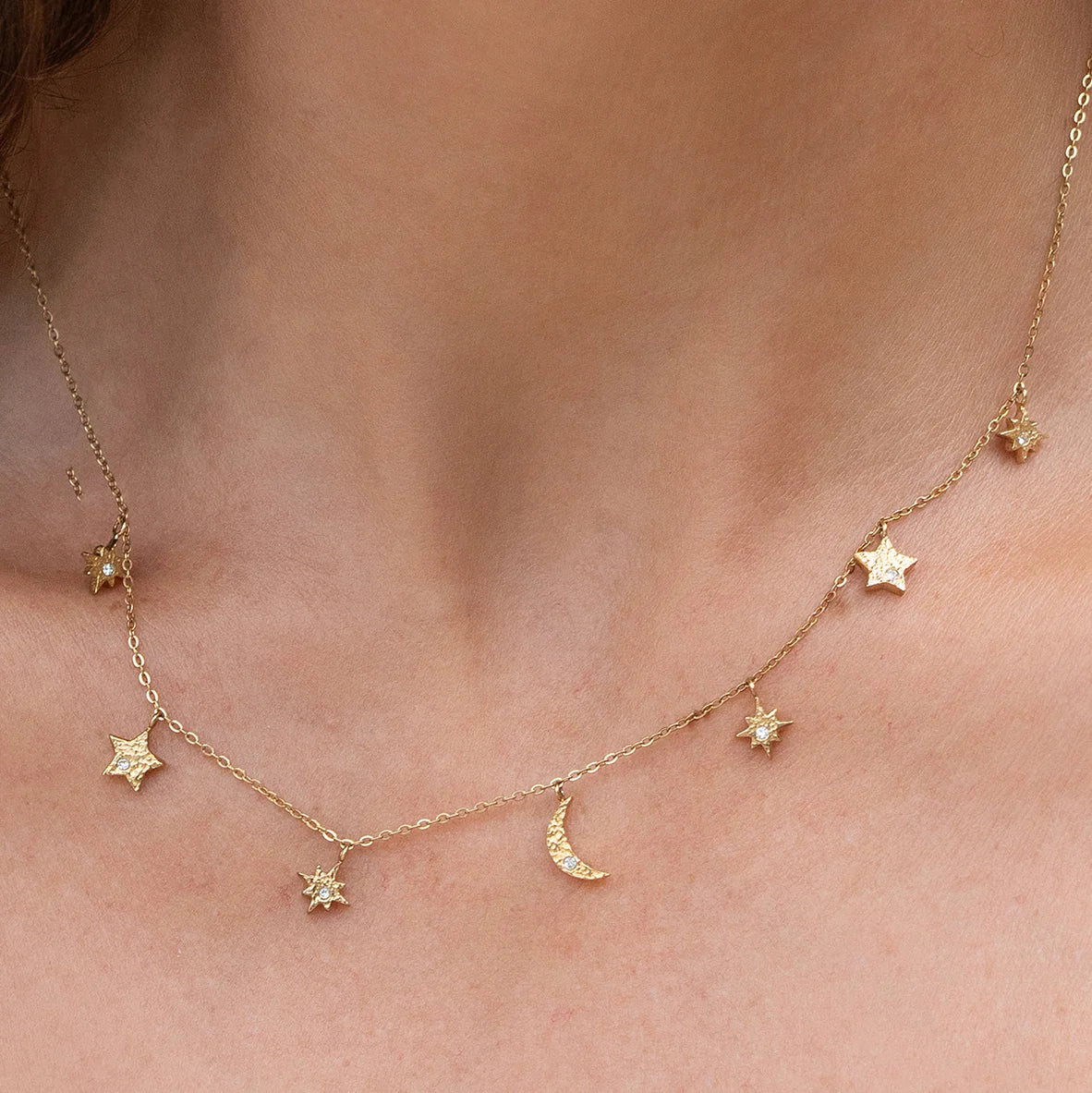 Arms of Eve Moondust Gold Charm Necklace