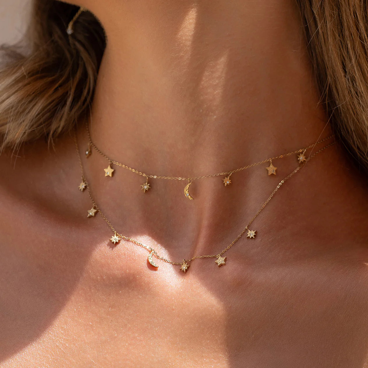 Arms of Eve Moondust Gold Charm Necklace