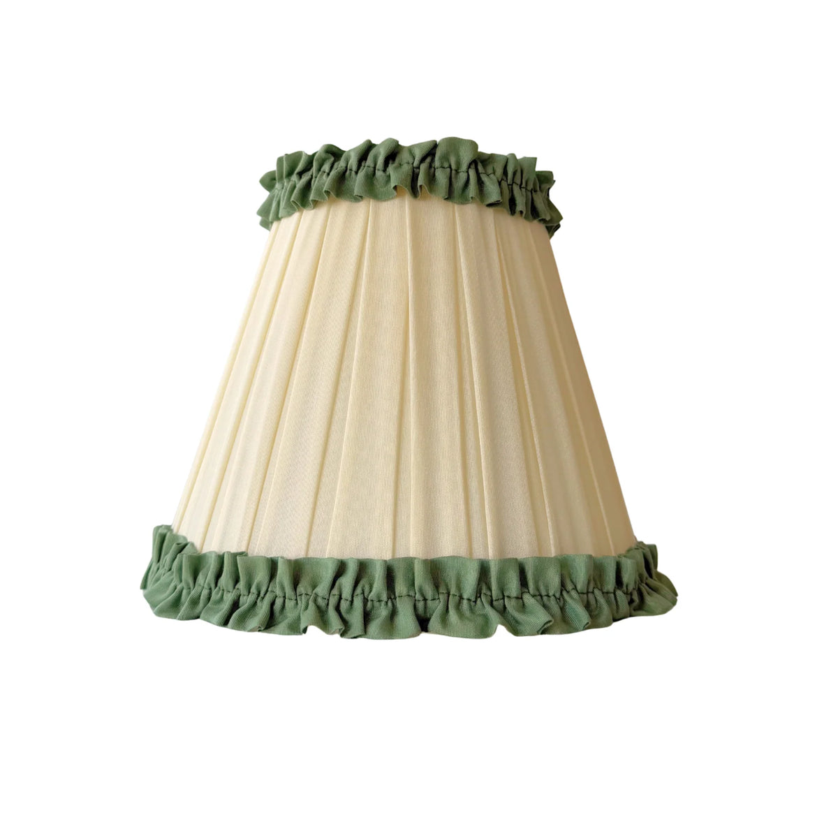 Audrey Cream and Green Ruffle Shade