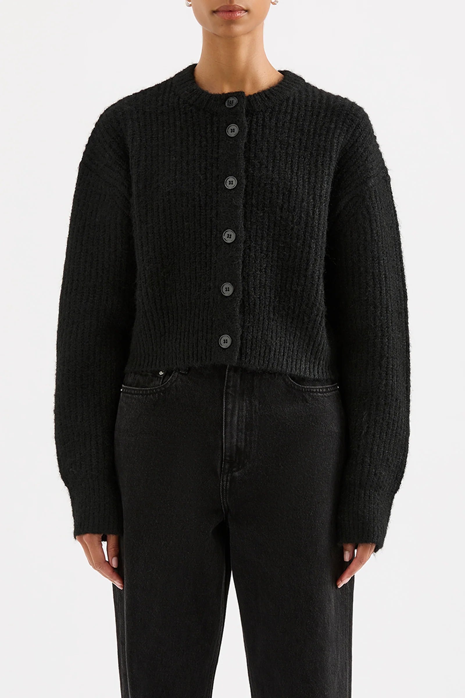 Nude Lucy Nixon Cropped Cardigan