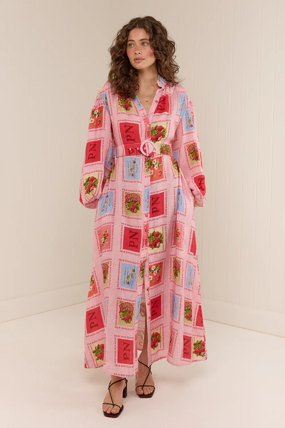 Palm Noosa Noddy Dress Strawberry Stamp