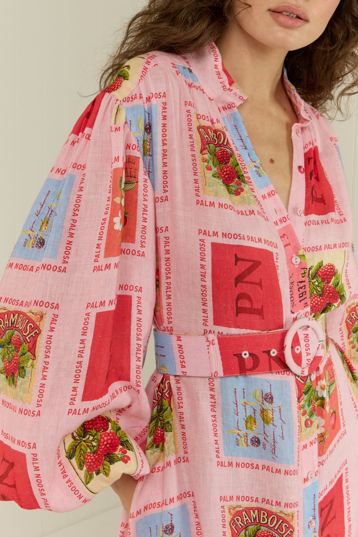 Palm Noosa Noddy Dress Strawberry Stamp
